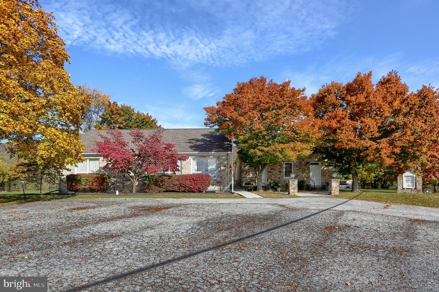 Presenting a Unique Opportunity to purchase this church/education building.  Might be the perfect location for a small congregation looking for well maintained space for worship/education or think "outside the box" for other uses allowed in the Village Center zoning.  Beautifully appointed sanctuary, meeting rooms, class rooms, a full kitchen and plenty of space to host special occasions (weddings, wedding showers, baby showers, graduation parties, conferences, VBS - the list is almost endless).  Located within the Cumberland Valley School District and along Route 34, the location provides easy and convenient access to Carlisle, Wertzville Road and points North in Perry County.  Amazing mountain views with stunning sunrises and sunsets are an added bonus to this beautiful property.