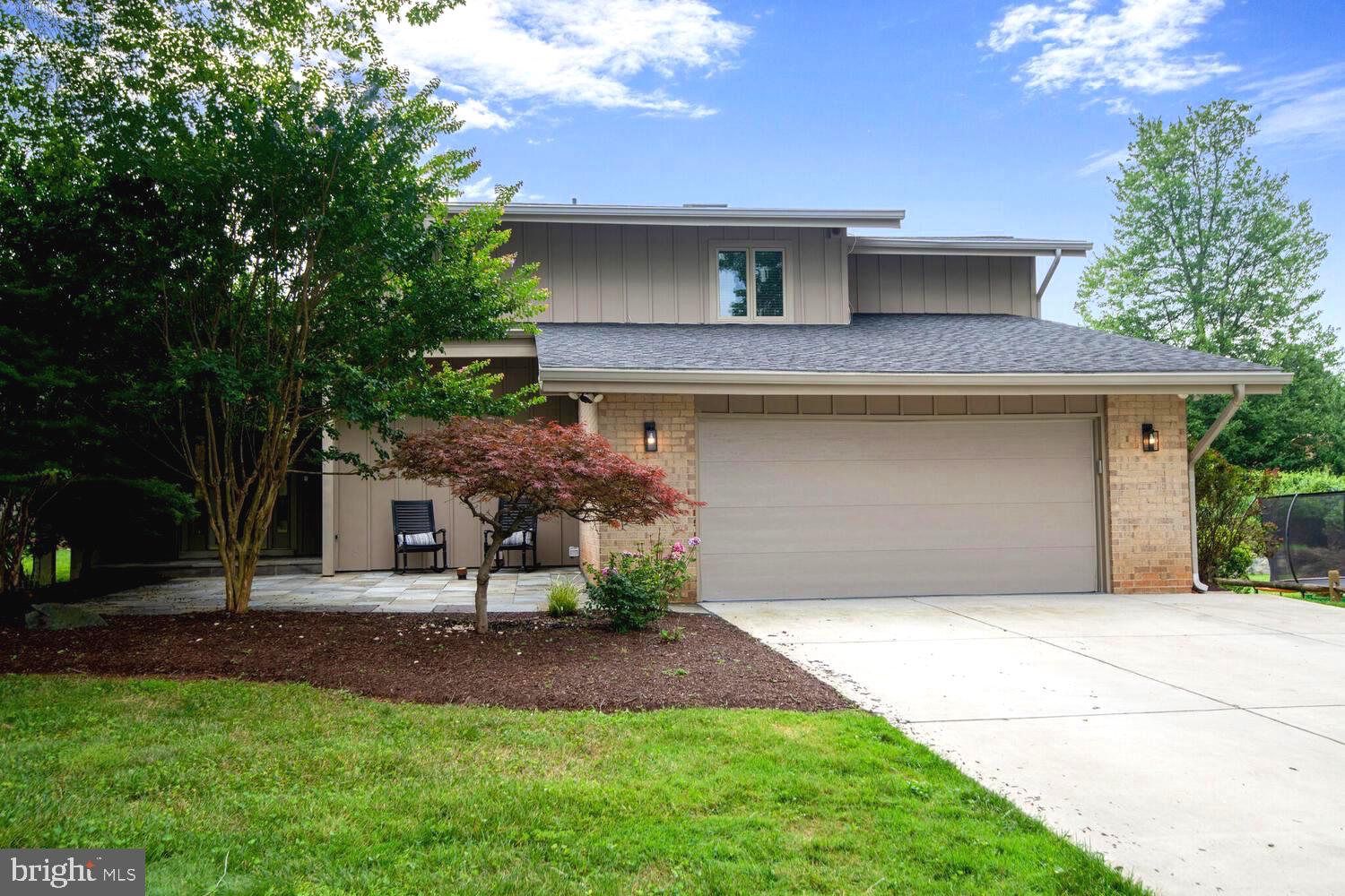 Stunning mid-century modern contemporary home, in Potomac's sought-after Bedfordshire community! Spacious open floor plan with large living spaces, great flow and lots of natural light, in great condition. Foyer entry leads to sun-filled Living Room with vaulted ceiling and gas fireplace. Large remodeled table space Kitchen with stainless steel appliances including new refrigerator, double ovens, expansive granite counters and abundant high-end cabinets. Fabulous Family Room off Kitchen with sliding doors to large deck, generous backyard and adjacent common area. Office/Bedroom, Laundry Room, and updated Powder Room complete main level. Huge Primary Bedroom Suite with large walk-in closet, nice built-ins, and large remodeled Primary Bathroom with skylight. Two additional large Bedrooms upstairs with an updated bathroom. Finished Lower Level provides second family/Recreation Room, and extra bedroom/office with Full Bath. Attached oversized two car garage with inside access to the Kitchen. Newer roof, cement driveway, HVAC and water heater. High ceilings, updated windows and sliders throughout. Located across from Eldwick Swim Club, tennis courts and new playground. Close to Falls Road Golf Course and Potomac Village Shopping Center with grocery stores, restaurants and shops. Schools: Wayside/Hoover/Churchill. Hurry - you'll enjoy your visit! Open Sunday 2-4.