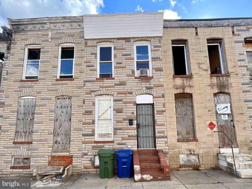 ONLINE REAL ESTATE AUCTION!! Bidding Opens - Tuesday, April 15, 2025. Bidding Closes - Thursday, April 17, 2025 at 11:00 AM. List price is opening bid only. 339 Furrow Street is located in the Carrollton Ridge neighborhood of southwest Baltimore City. Surrounding neighborhoods include New Southwest/Mount Clare, Mill Hill and Union Square. The property is situated one half mile above Carroll Park, which features ball fields, a golf course, walking trails and other recreational facilities. Hollins Market, Baltimore’s oldest public market, is just over 1 mile away providing a wide array of fresh produce from various merchants. The West Baltimore MARC train station is approximately 1 mile north, and Monroe Street (US-1) provides convenient access to the Baltimore Washington Parkway (MD-295) and I-95. Nearby employers include Grace Medical Center, St. Agnes Hospital, the Horseshoe Casino and many others throughout the Carroll-Camden industrial area, Stadium Complex and Downtown Baltimore.