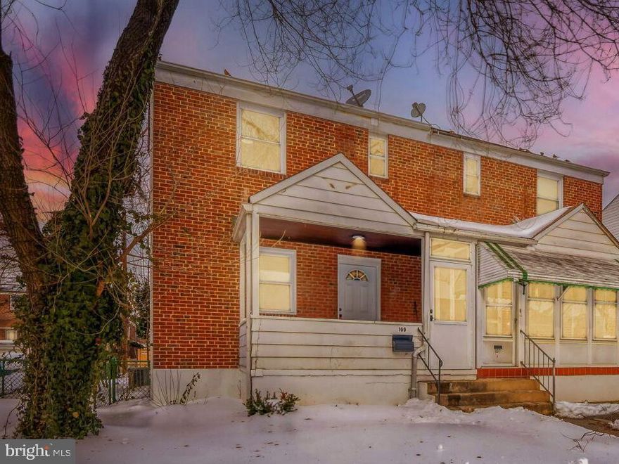 FHA and VA welcome. Fully Renovated Semi Detached with Garage & Finished Basement! Welcome to 100 Shipway, a renovated 3-bedroom, 2-full-bath home offering modern updates, thoughtful finishes, and an unbeatable Dundalk location. From top to bottom, this property has been completely refreshed and is truly move-in ready.
The home features a brand-new kitchen with new appliances, updated cabinetry, and durable VCT flooring that flows seamlessly into the living space. Fresh paint throughout the entire interior and new wall-to-wall carpet create a bright, clean, and contemporary feel. Both full bathrooms have been completely remodeled, including a full bathroom in the fully refinished basement. The basement also includes a French drain waterproofing system, providing peace of mind and additional living or recreational space.
Major system upgrades include a newer HVAC system and central air for those hot Maryland summers. Outside you’ll find a detached brick garage with a new roll-up door, perfect for parking, storage, or a workshop. Location is a standout feature—this home is just a few blocks  distance to Dundalk High School, with Dundalk Middle School and Dundalk Elementary School visible from the front.  Enjoy shopping less than half a mile away, easy access to public transportation, and proximity to the historic district, all while being tucked into a convenient neighborhood setting. This is a rare opportunity to own a fully renovated home with a garage, finished basement, and prime location.