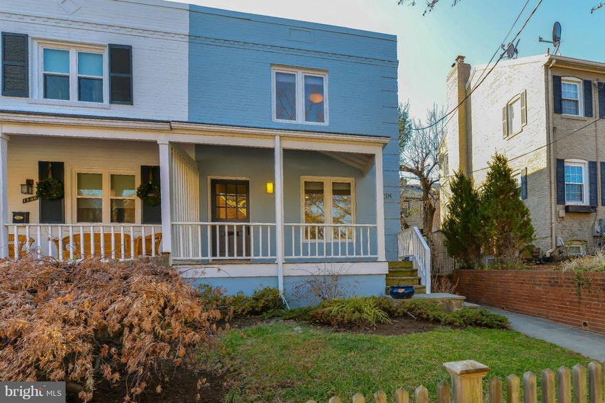 OPEN SUN 2/19 2-4pm.This truly has it all! Renovated top to bottom in 2015, including kit, BA, new windows, HVAC. End rowhouse w/ a charming front porch.. Walkout from the kit to a beautifully landscaped slate patio. LR with a cozy wood burning fireplace. Walkout LL can either be a 3rd BR or family room, depending on your needs. Less than 1 mi to the Braddock Road Metro Station!