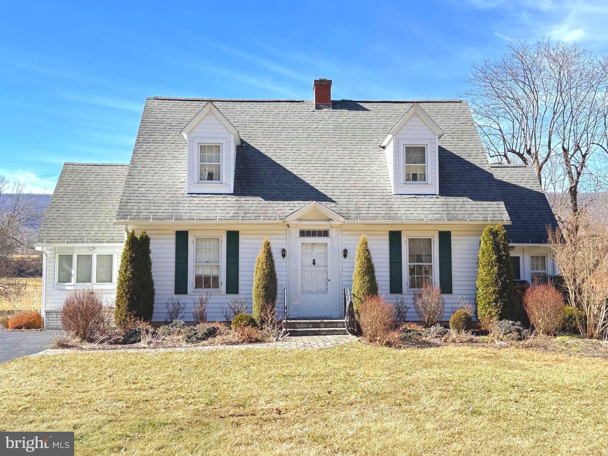 CHARMING 1½ STORY CAPE COD HOME ON 1.64 ACRES. EXTERIOR OFFERS VNYL SIDING, 35 YEAR SHINGLES, ORIGINAL WINDOWS W STORM WINDOWS, STONE PAVER SIDEWALK, STORM DOOR, ATTRACTIVE LANDSCAPPING, PAVED DRIVEWAY AND 2-CAR GARAGE W AUTO DOOR OPENERS. MAIN FLOOR INCLUDES FOYER W/TEX WALLS & CEILINGS. LARGE LIVING ROOM W BRICK FIREPLACE, COZY COMPACT KITCHEN W APPLIANCES, SEPARATE DINING ROOM W/2 CORNDER HUTCHES & FRENCH DOORS, TV/SITTING ROOM W SLATE TILE FLOOR & FULL BATH. UPPER FLOOR CONSISTS OF (4) BEDROOMS W OAK HARDWOOD FLOORS, FULL BATH W COMMERCIAL CARPETING & DEEP SOAKING TUB. FULL BASEMENT W LAUNDRY AREA (WASHER & DRYER CONVEYS). OTHER AMENITIES: ELECTRIC BB HEAT, RADIATOR HEAT, NEW TRANS FURNACE & AIR CARRIER, CENTRAL AIR, CEILING FAN/LIGHTS, PLENTY OF STORAGE AND MUCH MORE. PLEASE NOTE: SUBJECT PROPERTY IS IN FLOOD PLAIN.