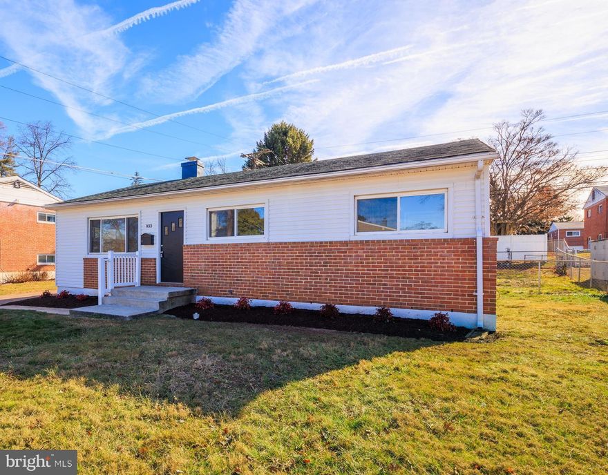 This adorable three bedroom , one bath rancher in Westview park has been updated and is ready for its new owner. Brand new kitchen which includes quartz counters with tile backsplash , stainless steel appliances and new cabinets. New bathroom with custom tile bath/shower. Refinished hardwood floors and freshly painted throughout.  Simple one level living!
Private driveway and fenced yard. Convenient location near public transportation and commuter routes: I-695, I-70, and US-40, as well as plenty of shopping, and restaurants.