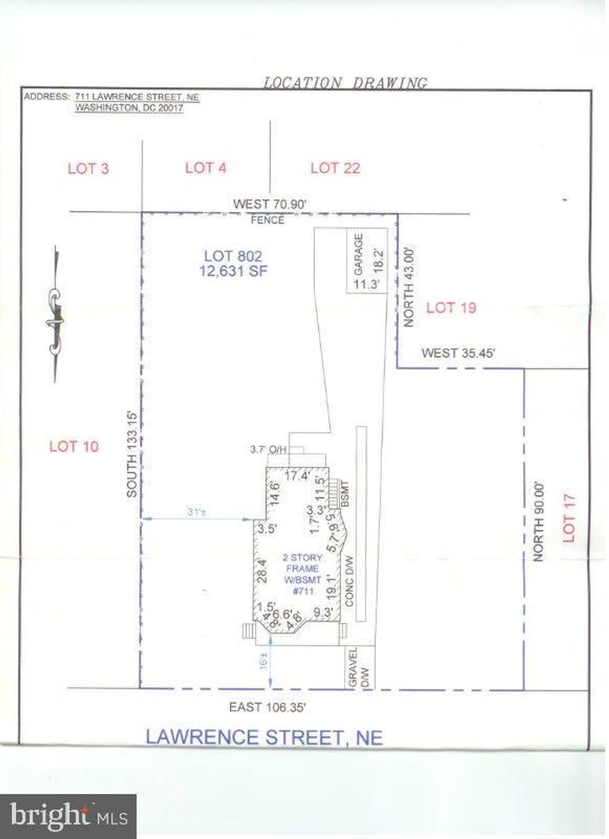 DC investor alert: Total 12,631 SF Lots for sale in Washington DC great area. Price shows on listing are for both Lot 23 and Lot 24. Value is in land , Great development opportunity, RF-1 Zoning.  Do not miss this rare opportunity!