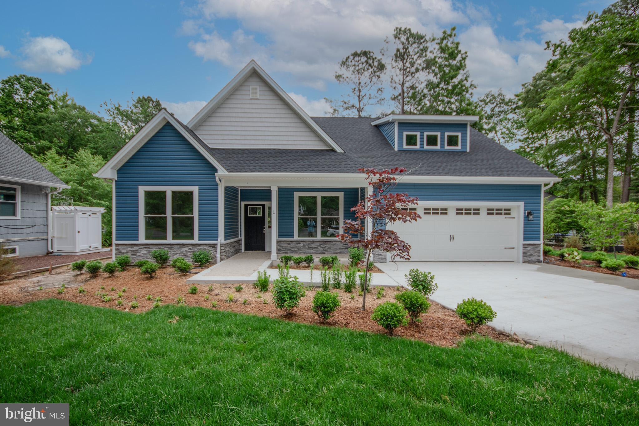 New Construction just completed! This roomy home offers expansive water views from the both the 1st and 2nd floor living areas. and two possible master suites. All of the upgrades that you expect are offered with the NEW home! Trex decking, extensive landscaping with yard sprinkler system, cathedral ceilings, recessed lighting, quartz countertops, gas fireplace, custom-tiled showers and baths, extensive landscaping and irrigation, finished garage area and a bright-open floorplan.
Overlooking the canal, approx. 26' of waterfrontage is offered.
Expecting a June Use & Occupancy approval/certificate..