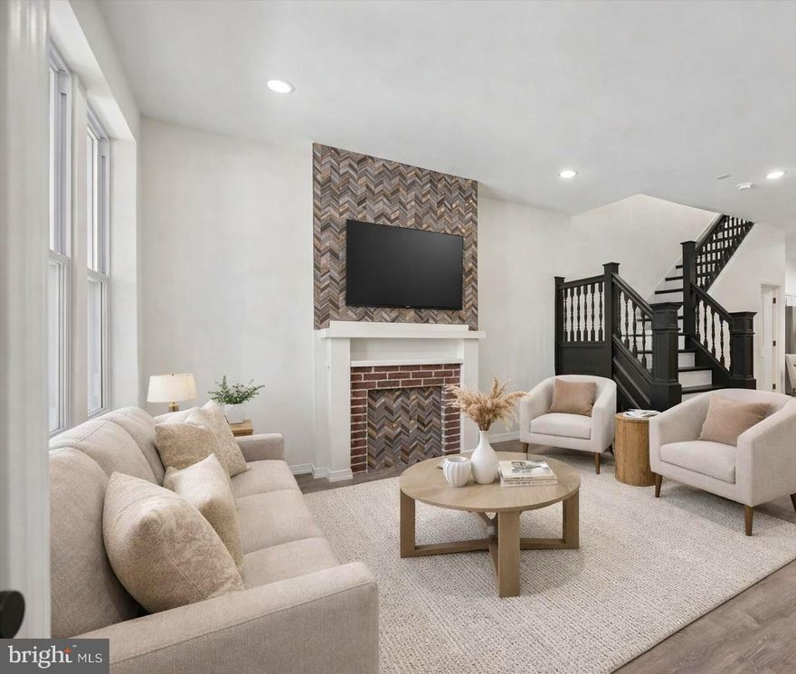 Discover this beautifully renovated six-bedroom home in Carroll Park, one of West Philadelphia’s best-kept secrets. Seamlessly blending timeless character with modern luxury, this impressive residence features soaring ten-foot ceilings, new windows, elegant finishes, and a thoughtfully designed layout that feels warm and inviting from the moment you enter. The main level offers an expansive open concept living and dining area, ideal for entertaining. The gourmet kitchen is a standout, showcasing high-end appliances, premium materials, new cabinetry, a farmhouse sink, a central island, upgraded countertops, and a stylish backsplash. Step directly from the kitchen into the newly refreshed, fenced backyard—perfect for hosting gatherings or enjoying a quiet morning coffee. A convenient main-floor washer and dryer, along with a spacious bathroom featuring a ceramic-tiled shower, add everyday functionality.
Upstairs, the primary suite provides a serene retreat with a large walk-in closet and a luxurious en-suite bathroom. Three additional generously sized bedrooms and another full bath complete this level. The renovated bathroom impresses with a full mirror equipped with built-in defrost and Bluetooth audio, along with a versatile multi-function shower head. The finished basement expands the home’s versatility, offering two additional bedrooms and an entertainment area—ideal for guests, a home office, or an in-law suite. Brand-new systems and custom finishes throughout make this home truly move-in ready.
Located on a wide, tree-lined street with ample parking on both sides, the property sits between two major parks and playgrounds. Nearby amenities include a public pool, basketball courts, a roller-skating park, and a football field. Conveniently close to schools, shopping, dining, and public transportation, this exceptional home offers the perfect balance of urban convenience and suburban tranquility.
*Some photos are virtually staged to help visualize the space; furnishings are not physically present*