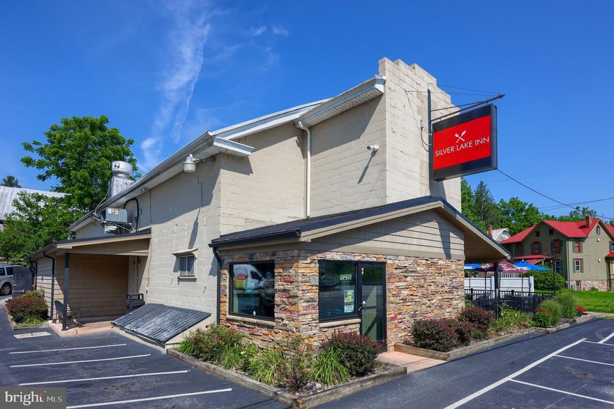 Turn key restaurant and bar! Fully operating with 18 bar seats, 10 taps, 60 dining seats and 28 outdoor dining seats. New improvements include updated bathrooms, luxury vinyl plank flooring throughout, stamped patio, new metal roof, new siding, and recessed lighting. Income producing opportunity! Just minutes from I-83 and PA Turnpike. Close to Gifford Pinchot State Park, Ski Roundtop, and state game lands.