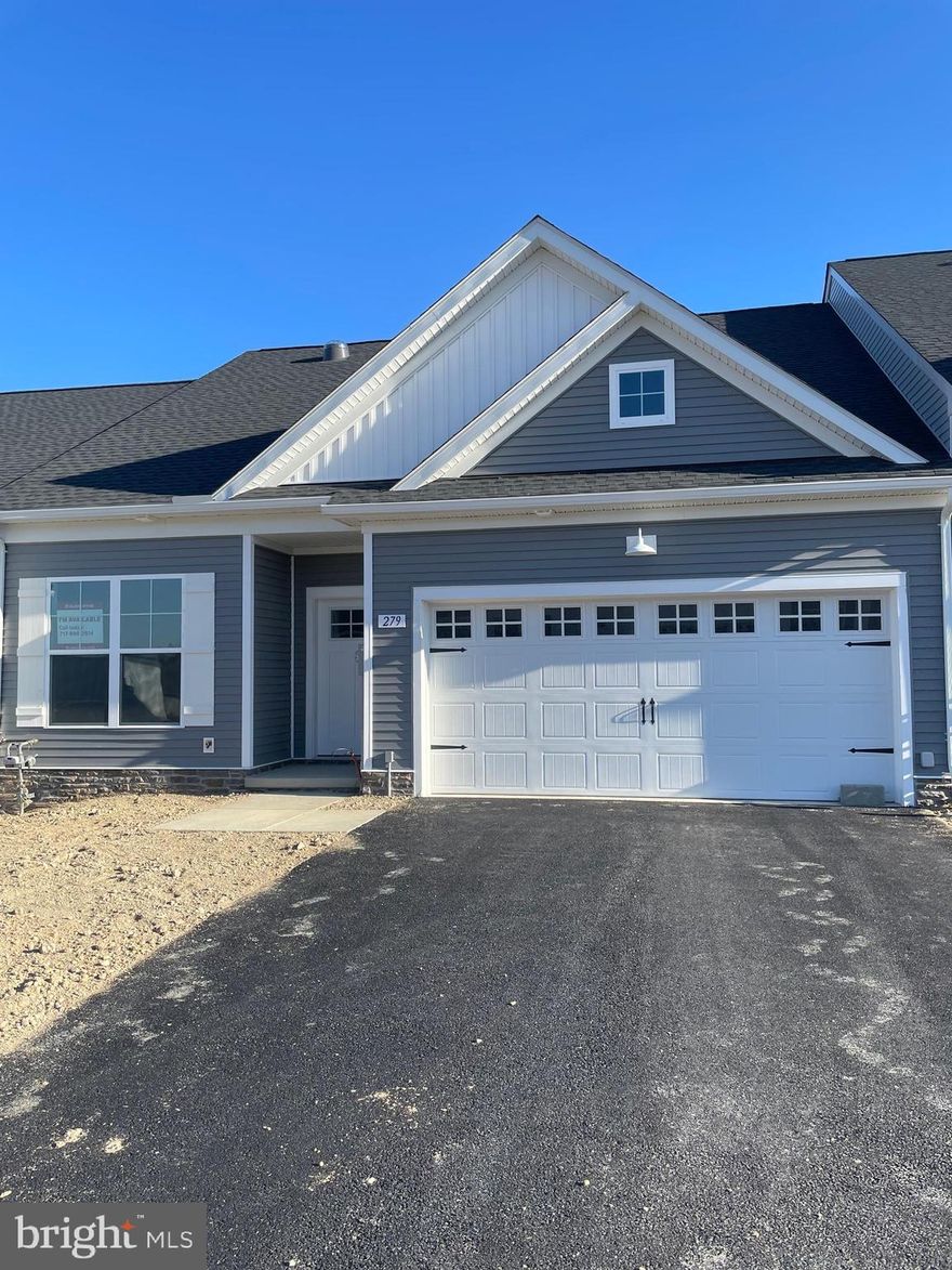 This functional, modern, one level home is move in ready now! The home boasts an open concept lifestyle including 2 bedrooms, den, 2 full baths with a luxury owner suite, and an oversized 2 car garage. The beautiful, bright kitchen includes an oversized island, white shaker cabinets and granite countertops. The pantry is an added bonus for plenty of additional storage. The 9' ceilings and large windows allow for lots of natural light throughout. The highlight of the home is the owner's suite which features a cathedral ceiling, walk in closet, and en suite bathroom with a step in tile shower and dual comfort height vanity. Belmont Ridge is nestled in the serene and scenic countryside of Hanover PA. Enjoying this low maintenance lifestyle that will give you the opportunity to explore Hanover’s varied culinary culture, abundance of shopping , community theatre, Codorus State Park offering boating, swimming, fishing and much more ! 
Build lasting relationships in a community of only 81 homes.
*photos are of a similar model*