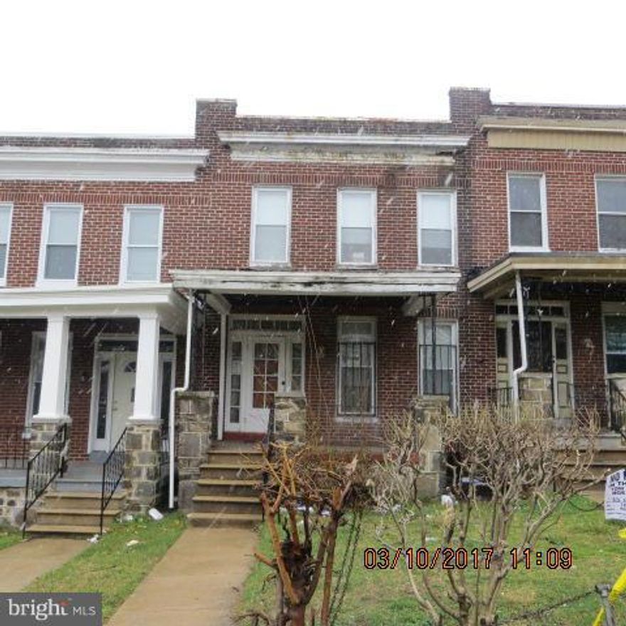 Property is being sold "as is". Purchaser to verify real estate taxes/HOA/ground rent - seller will not redeem ground rent. ALL OFFERS MUST HAVE RECENT PROOF OF FUNDS/LENDER LETTER (WITHIN PAST 30 DAYS). EMD to be held by seller's title company (Crown Title).  Minimum EMD of $1k. Property must be in MLS for 3 days before seller will consider offers.