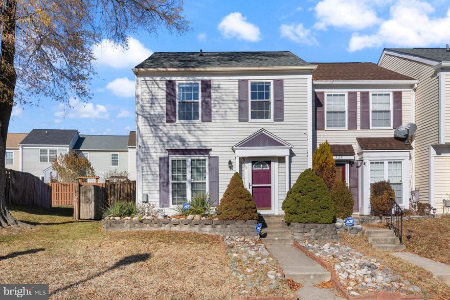 Beautifully maintained and move-in ready 3BR/1.5BA end of row Townhome located on a landscaped lot in the quiet neighborhood of Cloverleaf.  Make your way to the front door of your forever home and step inside a bright and airy main floor with original hardwood flooring.  The main living space offers a half bath, main floor laundry, large living room, spacious dining room, and kitchen.  The kitchen features plenty of cabinets, a separate pantry closet, granite countertops with a complementing backsplash, and a stainless sink under a window.  On the second floor is a large primary bedroom offering a walk-in closet, two sizable secondary bedrooms, and a shared full bathroom.  From the dining room step through sliding doors that leads to a fenced yard with a large paver patio, landscape beds, adult trees, and a storage shed.  This home is perfect for any new homeowner and is located in close proximity to shopping, restaurants, and commuter routes.