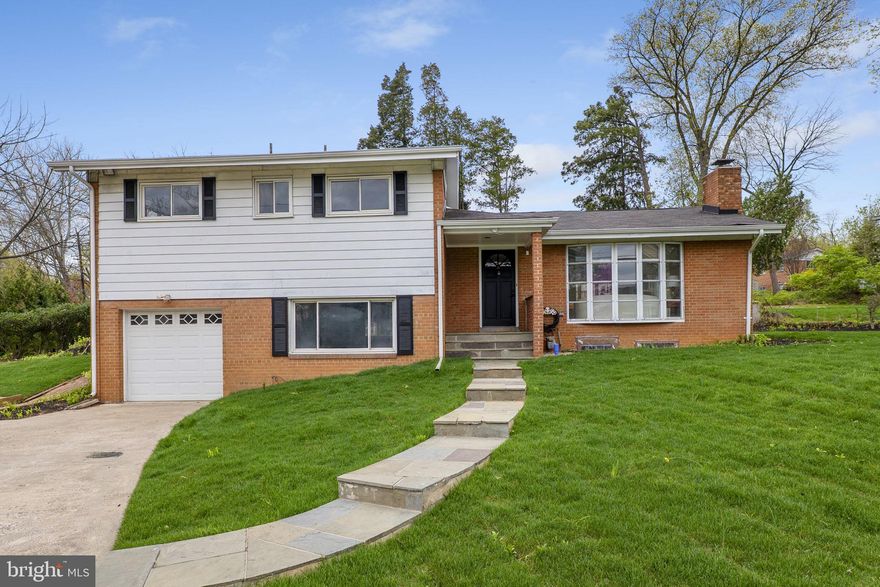 Location Location Location! Fully renovated 4 level split situated on oversized corner lot . BRAND NEW flooring, cabinetry, appliances, countertops, fixtures, paint and fresh sod. Both lower levels provide two large bonus spaces to make your own!  Floor to ceiling brick fireplace in formal living room that flows into dining and expansively remodeled kitchen. All 4 bedrooms are spacious and on the same upper level! Primary suite with fully tiled shower and walk in closet. Secondary Full bath with tub and tiled surround and updated vanity. HVAC 1 year young!! Close proximity to 355, 495, 270, & 187.  Across the street from bus route to Metro.