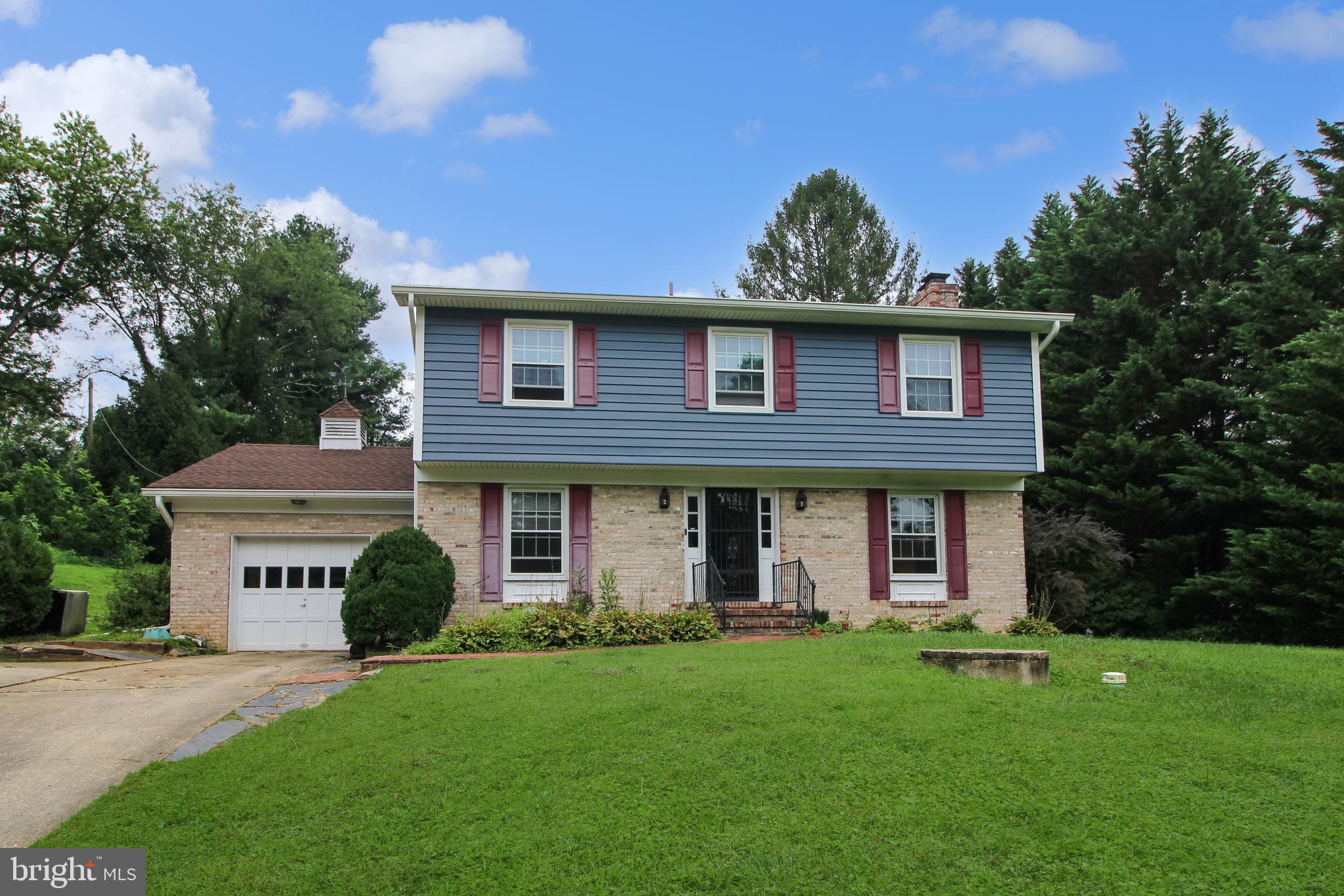 Bring your vision and make this house your forever home! 4 bedroom, 2 full bath, 2 half bath in a quiet Jarrettsville community is just waiting for the right buyer to make it shine again! This home offers spacious room sizes, original hardwood floors, cozy fireplace, finished basement, enclosed mudroom leads to 1 car garage, covered patio, built-in grill, large detached garage for storage, on over 1/2 acre lot, and just a short walk to the community fishing pond! Gutters & siding updated in 2018