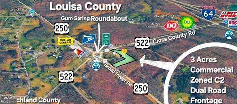 Vacant Land For Sale - Broad Street And Cross County Road<br/> Louisa County, GUM SPRING, VA 23065