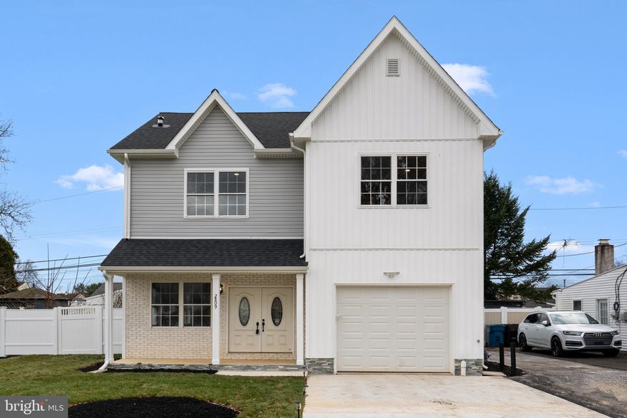 If you had always  dreamt  of an expansive new construction single home but could not afford  it, time has come to live out your dream!  This gorgeous modern farmhouse, with its gleaming gables, stately porch and lead glass double doors can be purchased for the price of  a modest townhome, located minutes away. 
From the vantagepoint of the grand entryway, you are able to view the entire first floor, from the breadth of the immense living area, to its luminescent kitchen, framed by  state of the art stainless steel appliances and elegant  hardware  one could only glean from the latest  home design magazines.  A stunning powder room completes the tour of the first floor. A modern, wrought iron staircase beckons you to  step up  to the spa-like elegance that reins upstairs. 
The master is majestic, with its dramatic bath, featuring a dark, veined wall, a frameless, beautifully tiled shower and marble double sinks. There are 3 more generous bedrooms. The hall bath features clean lines and modern fixtures.
Conveniently, the washer and dryer are also upstairs. A sizable, fenced  backyard is more than sufficient for games involving the entire family and memories to last a lifetime. We have catered to your every whim. So step right in and enjoy!