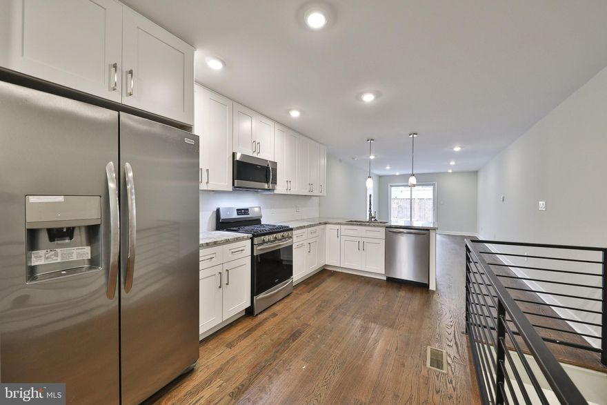 Be the first to occupy this smartly renovated 2 bedroom/ 2 bath bi-level unit in this boutique three-unit condominium building in Fairmount.  With its desirable location near all that is happening on the eastern end of Fairmount Avenue and the Avenue of the Arts North, it's but a short walk from Center City.  The unit itself, with nearly 1400 sq ft of finished living area, has everything today's discerning buyer seeks: an open layout, fine finishes, thoughtfully designed kitchen and bathrooms, and a large outdoor space. The kitchen, with its white shaker cabinets, quartz countertops, carerra marble backsplash, & stainless steel appliances, flows seamlessly into the living room, making it a great area in which to entertain.  Down the hall is a large bedroom and a hall bathroom featuring contemporary porcelain tile and neutral pallets .  On to the lower level where you'll find the second bedroom,  another full bath, a den area and the laundry closet.  A large patio off of the living room is the capstone of this fine unit.  Taxes and condo fees are estimated.
