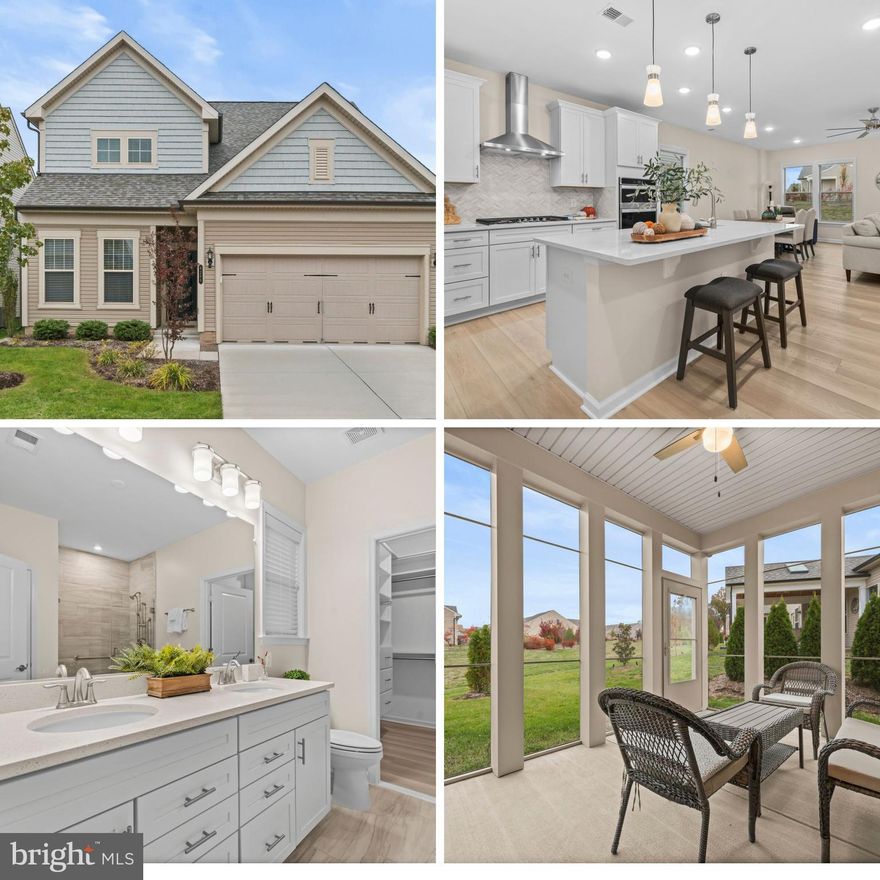 Welcome to effortless, lock-and-leave living in the premier 55+ Del Webb community of Carter’s Mill—designed for those who want comfort, flexibility, and connection without the maintenance. This thoughtfully designed 3-bedroom, 3-bath home offers an open, light-filled main level with durable luxury vinyl plank flooring and a chef’s kitchen featuring white cabinetry, quartz countertops, gas cooking, stainless steel hood, and generous storage—ideal for both everyday living and entertaining. The main level lives like a single-level home, with two spacious bedrooms and two full baths, including a serene owner’s suite with a custom walk-in closet and spa-style bath. Step outside to a screened porch and deck—perfect for quiet mornings or relaxed evenings. Upstairs provides valuable flexibility with a large loft, third bedroom, full bath, and family room—ideal for guests, hobbies, or visiting family. Residents of Carter’s Mill enjoy true resort-style amenities including indoor and outdoor pools, a fitness center, pickleball and tennis courts, bocce, walking trails, game and craft rooms, and an active social calendar. HOA dues include lawn care, trash, recycling, and full access to amenities—offering a simplified lifestyle without sacrificing space or quality.