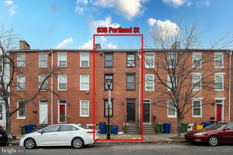 Townhouse For Rent - 636 Portland Street<br/> BALTIMORE, MD 21230