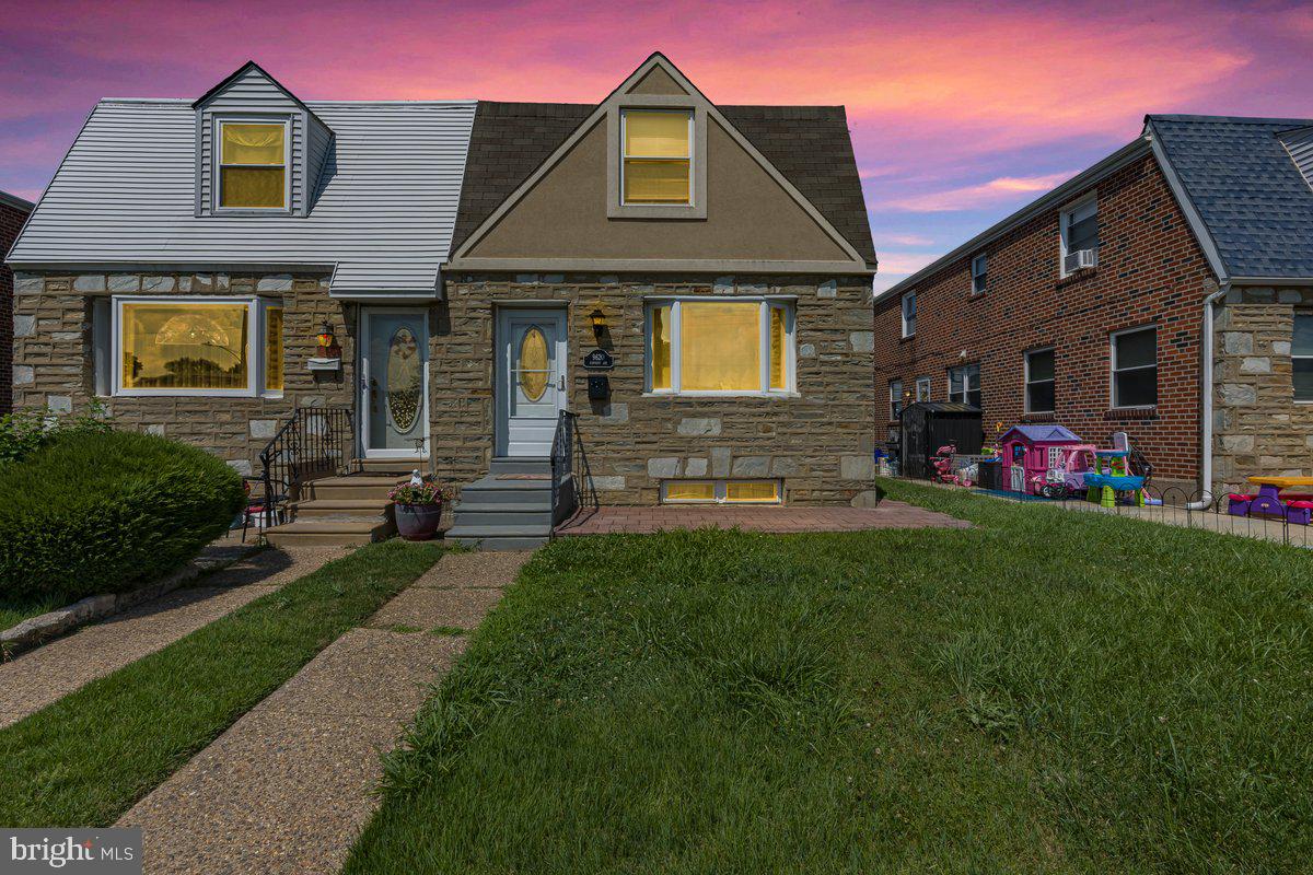 Welcome to this lovely 3 bedroom, 2.5 bathroom, 1,498 sq ft. , stone front twin which is situated on a highly sought-after, quiet street that just a few steps from the scenic John F Byrne Golf Course . Approaching you will immediately admire the tasteful landscaping, oversized bow window that allows tons of natural light t/o the home, and a front paver patio. Enter the home and be delighted to find lovely wide plank wood style flooring that carries t/o. The bright and extensive living room showcases a chic pallet accent wall, recessed lighting, ceiling fan light fixture, and a flowing open floor plan that seamlessly connects to the beautiful kitchen. This gem really has it all and includes endless amounts of high-end finishes from top to bottom. This updated kitchen features plenty of cabinetry, stainless steel appliances, granite counter tops, an extensive island with a breakfast bar with overhead pendant lighting, recessed lighting, and side access to the private, fenced in yard with shed. The first floor also boasts a FULL 3-piece bathroom with ceramic tile. The second level offers a large primary suite that includes large closets, ceiling fan, and more gorgeous wide plank flooring. The two additional bedrooms are both a generous size each having ceiling fan light fixtures, ample closet space, and plush w/w carpeting. The updated 3-piece hallway bathroom features new fixtures and ceramic tile surround & flooring. The amazing lower level has been expanded and includes more finished living space/family room, custom built bar that comfortably seats 6 which is perfect for entertaining, loads of storage & open space, half bathroom, and a separate laundry area with all the amenities. Additional features also include close proximity to all major highways, public transportation, top-notch schools. There is rear private yard that can accommodate multi vehicles with a shed, and much much more. Don't miss out on this beautiful and well-cared for home!