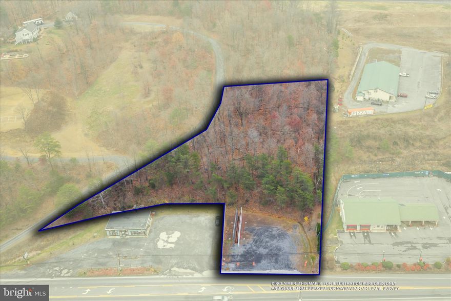 Situated in a highly desirable location with 522 frontage.
 Sale includes two lots Bath Valley  #6 (.93 ac) & #7 (.39 ac)
Tax Id # for lot 7- 02 0007 0070 0000 lot 6-02 0007 0069 0000
See documents for lease w/ fireworks distributor thru 2026, billboard advertising company thru March 2028. The potential here is limitless!!