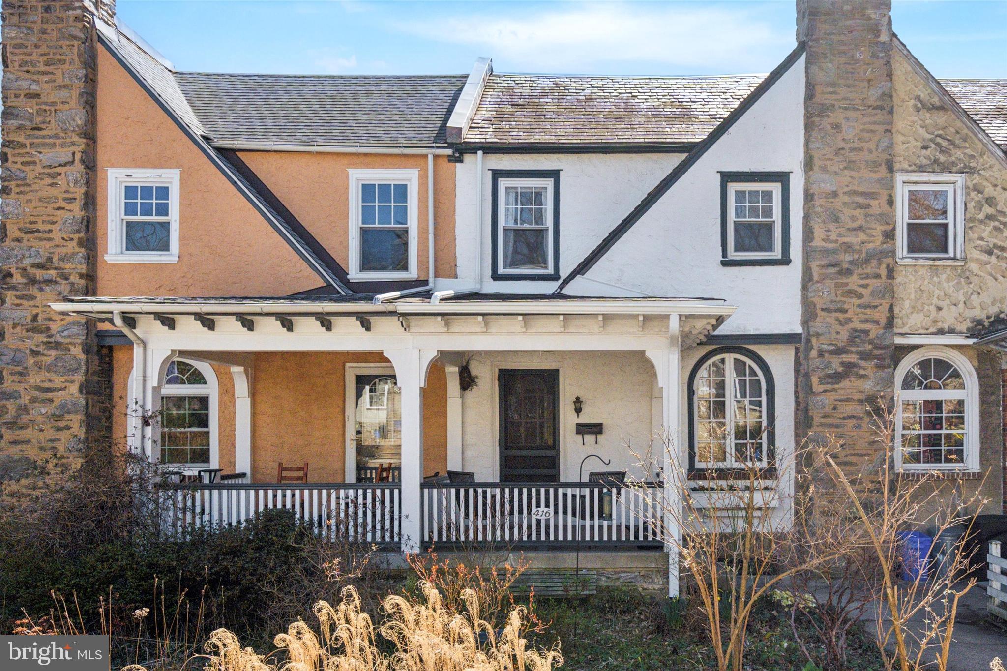 **Offer Deadline, Monday 4/7 at 5pm**
Brimming with character and charm, nestled on a dreamy tree-lined street in West Mount Airy, come fall in love with 416 Wellesley! Enter onto the picturesque covered front porch, highlighted by lovely wood work, before making your way inside. Through the front door you’ll find a spacious living room, featuring beautiful original hardwood floors and a lovely French arched window that provides an inviting ambience and great natural light.Transition seamlessly into the dining room, complete with an elegant Tiffany style light fixture and views to a recently updated deck made from highly durable Ipe (Brazilian Ironwood). The attractive and modern kitchen features 42” shaker style maple cabinets, plenty of counter space, stainless steel appliances and a classic tiled backsplash and floor. Ascending to the second level, the allure of the original hardwood floors continues to captivate. There is abundant natural light throughout each of the three bedrooms on this level, while the newly remodeled bathroom is a perfect blend of timeless and modern chic, featuring Black penny tile flooring, decorative plaster sconces and classic subway tile work. In addition to all of this great space, other highlights of the home include: attached one car garage and additional driveway parking, walk-out basement for additional storage, recently replaced water heater (2024), newer furnace (2021), new energy efficient rear sliding door (2024) and other charming architectural features, such as original door knobs and ornate wood trim work. Imagine having all of this, while enjoying an idyllic and convenient West Mount Airy location! Within two blocks you’ll find Mt. Airy Coffee Company, Mt. Airy Taproom, the Cresheim Creek Trailhead and the Allen’s Lane Art Center. Within very close proximity are several other scenic Wissahickon Park hiking trails, celebrated food and shopping destinations including Weaver’s Way Coop, and the Richard Allen Lane train station for a quick commute to Center City. Don’t miss your opportunity to see the home that you’ve been waiting for!