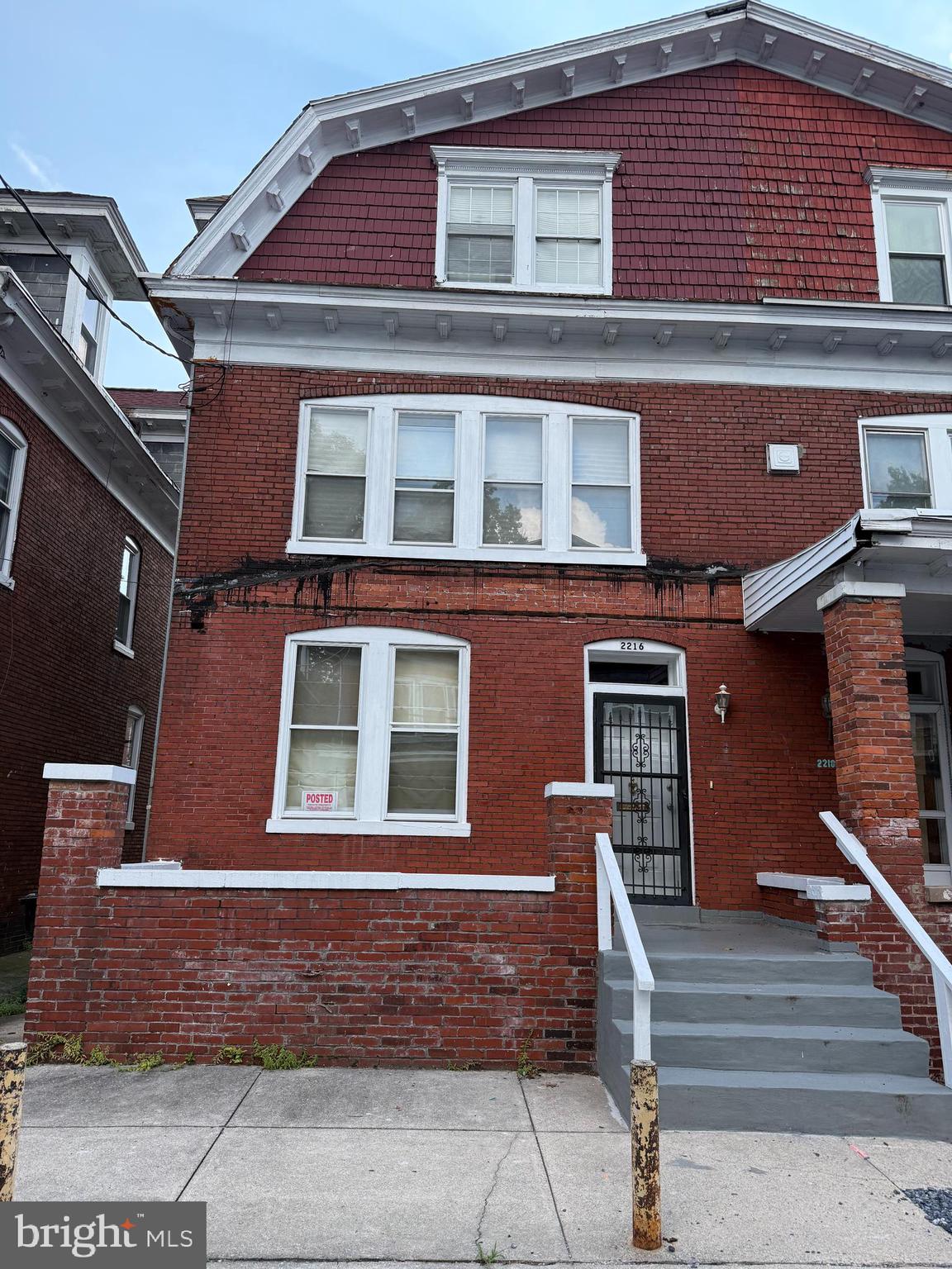 Only 2 blocks from Susquehanna River Front Park! Great Investment Opportunity! The 3rd story needs rehab touches and you’ll have instant equity!
You can watch the pre-recorded video tour by clicking the pink and gray camcorder icon in the upper left-hand corner or ask your agent to send you the pre-recorded video tour to watch. Please watch the video tour before requesting a showing from your agent to help confirm your interest, before interrupting the occupant with a showing. Great INVESTMENT or OWNER OCCUPANCY Property – This property is currently occupied. 24 hour notice is needed for all showings. The house will be sold vacant. The 1st story features your foyer, living room, dining area w/ exposed brick wall, and kitchen. The 2nd story features 2 bedrooms with double closets, balcony off of rear bedroom, and a full bathroom with tub/shower combo. The 3rd story features a possible primary bedroom, once the 2nd bathroom is finished, and a 4th bedroom after it’s finished. The full unfinished basement features storage closets in the front and washer hookups. The closed in back porch has the dryer connection. 200 Electric amp service. Electric baseboard heating throughout. Electric cooking and hot water. There is a court yard out back for outdoor enjoyment. Don’t miss out on this deal!