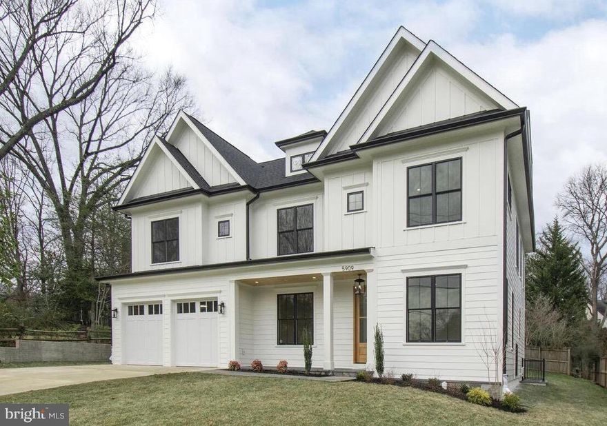 Introducing a stunning new home by the award-winning Washington Metropolitan Homes. Just completed!  This expansive floor plan is perfect for both formal entertaining and everyday living, featuring large, light-filled rooms, natural white oak floors, high ceilings, and elegant finishes that create a chic ambiance.

The gourmet kitchen is the heart of the home, boasting a large island, premium stainless steel appliances (SubZero, Wolf), dual dishwashers, ample cabinetry for storage and a spacious pantry. The dining room is ideal for hosting gatherings. The first floor also includes a generous family room, living room, home office, and a powder room.

The private primary suite offers a luxurious retreat with its own entry foyer through double doors, leading to a spacious bedroom on one side and a spa-like bathroom with two walk-in closets on the other. The upper level has three additional bedrooms, one with an en suite bath and the other two sharing a bath. A bright family room and laundry area complete the top floor.

Designed around a central hall, the upper level provides added privacy for the grand primary suite. A second-floor family room is perfect for watching TV or doing homework. The primary suite, accessed through double doors and a foyer, features a large bedroom, two walk-in closets with custom built-ins, and a spa-like bath. Three additional bedrooms on this level include generous closet space. One bedroom has an en suite bath, the other two share a connecting bath. The laundry is conveniently located on this floor as well.

The lower level is light and open with ample ceiling height. This space is ideal for entertaining, equipped with a wet bar and wired for entertainment. The lower level also includes an exercise room, another bedroom with a full bath, and ample storage.

Enjoy evenings or movie nights on the screened porch, complete with a fireplace to keep you warm and cozy!