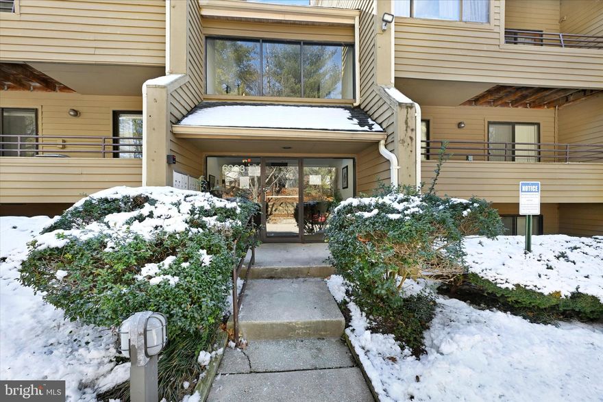 Welcome home to this move-in ready, low-maintenance 2 bedroom, 2 bathroom condo located in the desirable Jones View community of Northwest Baltimore. This well-maintained unit offers a welcoming entry with a coat closet, leading into a spacious living and dining room combination with access to a private balcony—perfect for relaxing or entertaining. The eat-in kitchen features a pantry, stainless steel appliances, upgraded countertops, a tile backsplash, and a cozy fireplace that adds warmth and character to the space. The primary bedroom includes a walk-in closet and an attached bathroom with dual sinks, while the second bedroom is conveniently serviced by a full hall bath. Additional storage is available in the common area storage room located between Units A & B, providing extra convenience. The community offers easy access to shopping, dining, parks, and major commuter routes, while still feeling tucked away and peaceful. A great opportunity for comfortable, maintenance-free living in a prime Baltimore location.