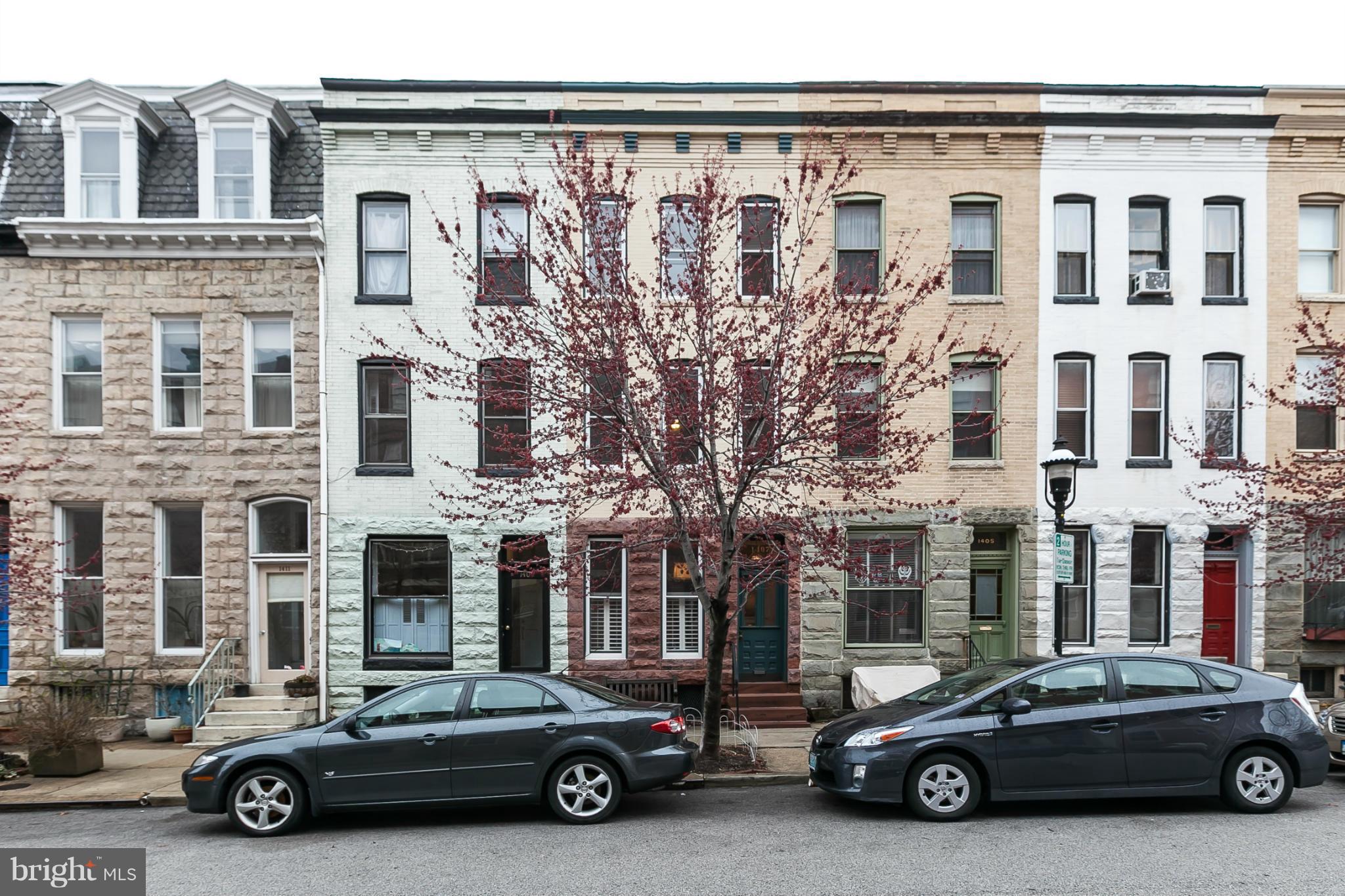 Multiple Offers! Here is the one you have been waiting for. This one won't last long on the market. Perfect Bolton Hill starter home on a quiet block of John Street backing to the secret Rutter Mill Park! Steps to Penn Station, MICA, Bolton Hill Swim & Tennis Club, U of Baltimore, Cafes, Restaurants, and all that Midtown Baltimore has to offer. This home has 4 Bedrooms, 2.5 Baths, central ac, gas heat a 2nd-floor laundry room, renovated bathroom with double sinks, clawfoot tub and large walk-in shower, original wood floors, mantels, and more. The basement is unfinished and is only big enough for storage. Lots of opportunities here to decorate and inflate the price. This is a strictly as-is sale. All inspections are for buyer's informational purposes only. The owner just had the house freshly painted. This little gem is ready for her new owner. Subject to the Midtown Special Benefits Surcharge Tax $353.27 year.