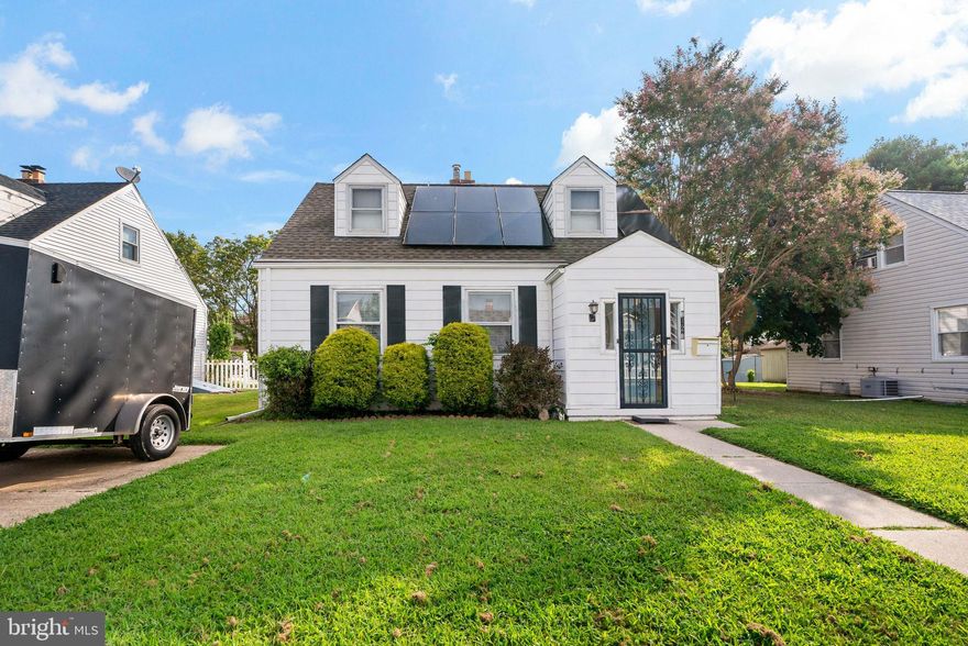 Welcome to 3421 Cornwall Road ** Sellers are offering a $5,000 credit for closing cost or repairs — a beautifully updated 3-bedroom, 2-bath Cape Cod offering 1,552 finished square feet of living space. Built in 1949, this home perfectly blends timeless character with modern comfort. Situated on a flat 0.12-acre lot, it welcomes you with a warm, inviting feel and a host of thoughtful upgrades. The spacious living room features brand-new luxury vinyl plank (LVP) flooring and abundant natural light, creating a stylish yet durable space perfect for both everyday living and entertaining. The main level features a luxurious en suite primary suite featuring a spa like jetted walk-in tub for the ultimate relaxation experience. Upstairs, the two spacious bedrooms that are connected offers the perfect retreat for guests, a home office, or creative space. Every detail has been designed with comfort and convenience in mind. The home also features a newer roof, backed by a lifetime warranty, with purchased solar panels not only reduces your energy bills but also helps you live more sustainably — a win for your wallet and the planet. With the solar system fully paid off not Only do you not have to worry about maintenance fees? You also rip the benefit of a reduced electric bill. This incredible energy efficiency means year-round savings you can count on. Especially with rising BGE energy costs, having solar panels offers long-term financial protection and predictability. Additional updates like Gutter Helmets, a new furnace, and a new hot water heater mean you can move in with complete peace of mind. Plus, the seller has installed mini-splits throughout the home, giving you perfect temperature control in every season. Thoughtfully designed spaces such as the mud room, laundry room, and sunroom add both function and charm, making everyday life easier and more enjoyable. This home also comes with a 1-year Guard Home Warranty, giving you extra confidence and protection as you settle in. Whether you’re sipping your morning coffee in the sunroom, hosting backyard barbecues, or simply enjoying the cozy ambiance, this home offers a lifestyle you’ll love coming back to. Conveniently located near schools, shopping, and commuter routes, 3421 Cornwall Road is move-in ready and waiting for you to make it your own. Schedule your private tour today and see why this Cape Cod is everything you’ve been looking for!