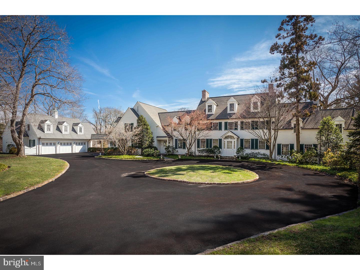 Welcome to South Fields, a rare opportunity to secure a magnificent private country estate, nestled on 9.19 park like acres with private gated entry off coveted Sheaff Lane, in Whitemarsh Township's hunt country. G Edwin Brumbaugh designed masterpiece features extraordinary quality, impressive scale and over 8600 of square feet of renovated living space, state of the art systems, with timeless character that such a great estate deserves. Meticulously expanded and seamlessly renovated in 1997 by R.A. Hofmann Architects and Parec builders. Generously scaled entertaining spaces with exquisite architectural details, banquet sized Living and Dining rooms, 5 Bedrooms, 5.4 Bathrooms, 5 fireplaces, large ensuite bedrooms all with extensive built ins for modern day living. peaceful outdoor living with large bluestone terrace stretching across the back length of the home with fantastic vistas of pond, pool and rolling manicured lawns and idyllic gardens. Other features included finished basement, wine cellar and oversized three plus car garage with separate entrance & living quarters above including living room, kitchen, bedroom and full bathroom. A rare opportunity to own a magnificent estate property in a truly premium location. Available Immediately.