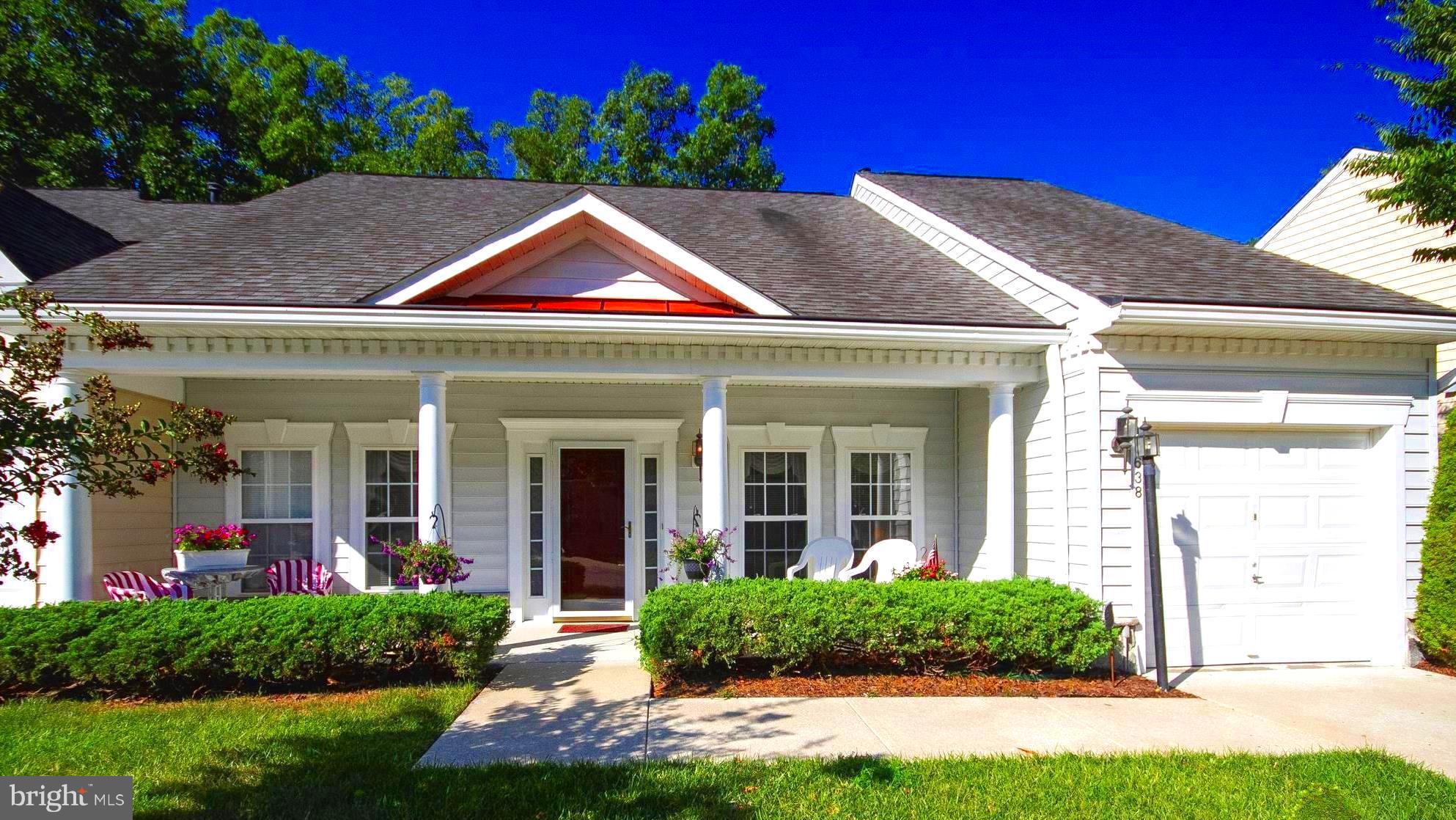 EXCEPTIONALLY CHARMING 55+ 1513 SF MAIN LEVEL LIVING*NANTUCKET FRONT PORCH*HARDWOODS*LAMINATE*CERAMIC FLOORING*FRESHLY PAINTED* ALL NEW 2018 STAINLESS STEEL STOVE*REFR*DW*MICROWVE*QUARTZ COUNTER TOPS ARE JUST SOME OF THE WONDERFUL FEATURES OF THIS BEAUTIFUL END OF GROUP TH WITH CLASSIC COLUMNED NANTUCKET FRONT PORCH*HARDWOODS&LAMINATES*QUARTZ COUNTEROPS*ALL NEW SAMSUNG STAINLESS DROP IN ELECTRIC STOVE*DOUBLE DOOR REFRIGERATOR*DISHWASHERMICROWAVE*LOVELY SITE LINES* 2 BEDROOMS PLUS MASTER BATH AND LARGE HALF BATH*RECESSED SINKS W/UPGRADED FIXTURES*HIGH CEILINGS*BANKED WINDOWS*WOW FAMILY RM* GREAT LIGHT*MASTER BDRM WITH DOUBLE WINDOWS* 2 WALK-IN CLOSETS*DOUBLE QUARTZ VANITY TOP MASTER BATH W/CERAMIC FLOORSW/ FULL DOUBLE WIDE GLASSED SHOWER WITH SPRAY FEATURE SHOWER HEAD NEW STAINLESS FIXTURES PLUS CERAMIC SIT DOWN AREA* FRONT SECOND BR OR DEN *GRACIOUS HARDWOOD WOOD FOYER W/ SCONCE LIGHTING/FULL VIEW* STORM DOOR*BACK PATIO* 1 CAR GARAGE*GAS*GENERATOR W/ OWN PRIVATE INSTRUMENT PANEL*NO COLUMBIA ASSIOCIATION TAX* NO SEPARATE OUTSIDE FRONT FOOT FEE*ONLY $214.00 CONDO FEE*PRIVATE ROADS & GRASS PLUS SNOWPLUS TRASH TAKEN CARE OF BY SUMMIT MANAGEMENT* CUSTOMIZED SWAGS &MINI BLINDS AT EVERY WINDOW*2 WALK- IN SHELVED CLOSETS*FRONT ENTRY CLOSET*IN GARAGE THERE IS A HATCH IN CEILING IN GARAGE FOR MORE STORAGE*LARGE EXCELLENT ELECTRICAL SWITCHES FOR EASE OF ON/ OFF*FIOS CABLE*UPGRADED LIGHT FIXTURES PLUS RECESSED LIGHTING*EXTERIOR LIGHT BESIDE GARAGE AND FRONT PORCH ON ALL UNITS COMES ON AUTOMATICALLY AT NIGHT*tHERE ARE ALSO EXTERIOR LIGHTS FLANKING GARAGE AND BACK PATIO* EXTERIOR WEATHER RESISTANT OUTLETS ON BOTH FRONT/BACK PORCH AND GARAGE AREA*GARAGE HAS A NEW GARAGE DOOR BY FRED c jOHNSON IN 2018*2 REMOTES*SLIDER TO BACK PATIO* PRETTY PLANTINGS IN FRONT SIDE & BACK YARD* PATH TO HICKORY RIDGE VILLAGE CENTER IN COMMUNITY* COMMUNITY CENTER W/INTERESTING PROGRAMS AND CELEBRATIONS FROM DINNERS*LUNCHEONS* COFFEES*BOOK CLUBS* TO SPECIAL TOPICS TO GAMES*COMMUNITY CENTER CAN BE RENTED FOR RESIDENTS SPECIAL OCCASIONS FOR CELEBRATING*ADT SECURITY* SOARING CEILINGS AND GREAT SITE LINES*EXTRA DOORS FOR GREAT TRAFFIC FLOW THRU HOME FOR ENTERTAINING *BREAKFAST ROOM OR SECOND FAMILY ROOM OVERLOOKS THE BACK CONSERVATION AREA* KITCHEN HAS PANTRY CLOSET AND THE UNDERCABINETS HAVE PULL OUT SHELVES* THE DROP IN ELECTRIC STOVE HASTWO LARGE DRAWERS BESIDE IT FOR UTENSILS*THE WATER HEATER WAS REPLACED IN 2013* AC CONDENSER WAS REPLACED IN 2018* HIGH END CARRIER FOR A/C AND BRYANT FOR GAS HEAT*GEM!!EXCEPTIONALLY CHARMING 55+ 1513 SF MAIN LEVEL LIVING*NANTUCKET FRONT PORCH*HARDWOODS&LAMINATE FLRING*FRESHLY PAINTED*NEW STAINLESS STOVE*REFRIG*DW*MW*QUARTZ COUNTERS*HIGH CEILINGS*BANKED WINDOWS*WOW FAMILY RM*GREAT LIGHT*MASTER BDRM * 2 WALK-IN CLOSETS*DOUBLE VANITY QUARTZ TOP BATH*SECOND BR*GRACIOUS WOOD FOYER W/FULL VIEW STORM DOOR* PATIO*1 CAR GARAGE W/ I CAR EXTERIOR PAD/DRIVEWAY *GAS GENERATOR*NO HOA OR CPRA*CONDO ONLY$214.00 A MONTH FEE* WARRANTY*A QUALITY GEM IN THE COLUMBIA COMMUNITY*