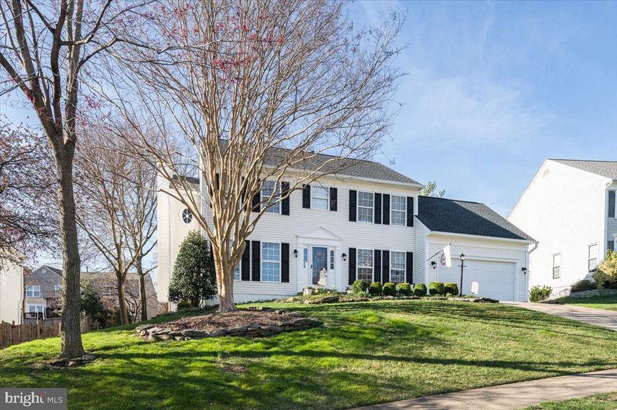 Located in North Stafford , the Hampton Oaks Community welcomes you to 8 Westbrook Lane! Nothing but love for this house and the years of happy memories!  Warm and sunny with an open floor plan, this house is built for gathering family and friends.  The large deck has a screened in gazebo and privacy panels—perfect for parties or a quiet cup of coffee and watching birds flit from the 30 foot magnolia tree to the ginkgo and willow oak.  There is beautiful wood flooring throughout the main level.  The walls are painted with a classic color palette.  The professionally installed custom plantation shutters and Bali solar blinds bring a minimalist clean look to the main level.  The main level rooms have a versatile flow and can certainly be used as office space or home school rooms, if needed.  It makes for easy entertaining and everyday living.  The bright and airy updated kitchen has white cabinets with knob handles, stainless steel appliances, loads of granite counter space, a breakfast bar, deep storage drawers, a pantry and plenty of shelving for dishes and accessory serving pieces!  A perfect work  layout for a busy cook with stove, sink, dishwasher, and refrigerator all easily accessible.  Also, the absolute best space for all to gather and share good times with friends and family!  Upstairs are four freshly painted bedrooms and updated bathrooms.  The primary bedroom is an oasis to relax and unwind as it looks out on the beautiful crepe myrtle in the front yard.  The remodeled bath creates an easy to clean, bright space with a walk-in shower, soaker tub and  additional storage. The vanity is marble top vanity with soft-close cabinetry.  Great closet space upstairs including two walk-in closets in the primary bedroom and two linen closets.  The unfinished basement is super clean and is a well used, open space for all to  enjoy watching the game and working out in the home gym.  The laundry corner has a newer washer and dryer, cabinets and space for drying racks.   The basement has plenty of storage for holiday decorations and entertaining supplies too! There is a 3 piece plumbing roughed in for a 3rd full bath.  A sought after location—Hampton Oaks has two playgrounds, community pool, running paths, pickleball, tennis courts, volleyball and the elementary school… all super close!  Westbrook Lane is a cul-de-sac so there is limited traffic on this street.  Super convenient access to Interstate 95 and  multiple commuter options.  Only minutes away drive from Publix, Walmart, Target, TJ Maxx, Home Depot, Lowe’s plus restaurants, gyms, doctor’s offices and Stafford Hospital.   You will love this home and community!