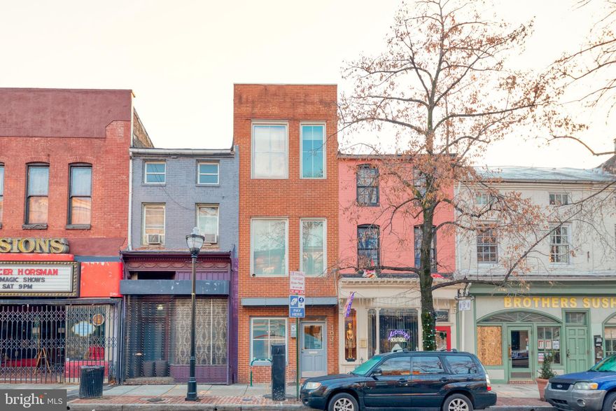 Incredible location near I-95, downtown business district and marc train.  Enjoy historic neighborhood feel in fast growing business corridor of baltimore city.  Perfect for a small business with multiple desk and suite space throughout three fully finished floors.