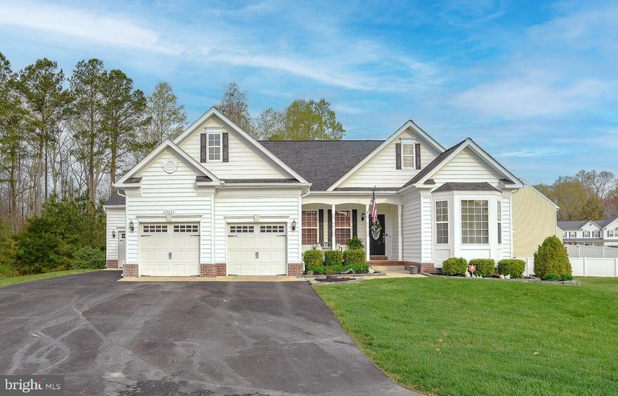 Impeccable single story of full basement.! Practically everything you're looking for is right here! Gorgeous single story on fully finished basement. Spectacular hardwoods highlight this renovated kitchen.  Breakfast  nook leads to spacious screened porch with composite decking. Incredible kitchen, with soft closure cabinets,  overlooks spacious living room.  Gas fireplace for romantic evenings or cold winter nights. Battery back up keeps it going even when the power is out. Basement is open and great for entertaining. Extra wide walk out steps make it easy to bring items in or out. Large living room in basement great for your family or guests.  Large storage area and workshop in basement, too! Battery back up sump pump keeps things dry. Exterior is highlighted by new roof and lawn sprinkler system.  Convenient to schools, parks, and commerce.  Pax River NAS just minutes away.