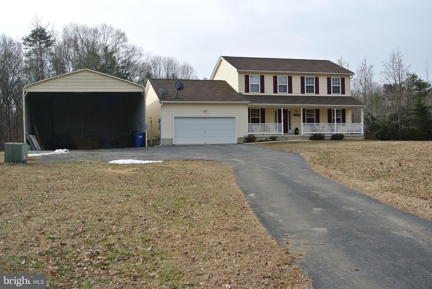 Escape the congestion of La Plata and Waldorf.  This is true country living.  Immaculate Colonial with all the extras.  Huge 40 X 28 Metal Carport perfect for your RV or 4-Wheeler.  Above Ground Pool.  Fenced Back Yard.  Large Amish Built Shed.  Chicken Coop.  Raised Planters for your vegetable garden.  Currently has Internet access through Direct TV but Broadband Fiber Optic is a few streets away and is scheduled to be installed in Green Manor Estates within a few months.  Eligible for 100% Financing through USDA Rural Development (If Qualified)