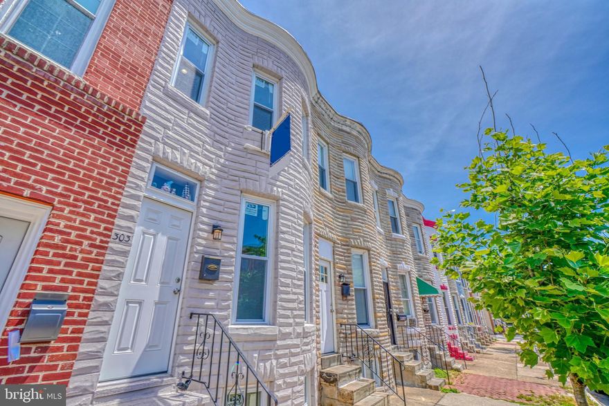 Brand new renovation with PARKING PAD coming to Historical Pigtown. This 2 bed 2 and a half bath home features an open first level with hardwood floors, convenient half bath, stackable laundry and floor to ceiling windows. To the rear is an L shaped Kitchen with stainless steel appliances, granite countertops, single deep sink, and modern white shaker cabinets. Upstairs you will find a rare set up with 2 very large primary bedrooms with en-suite bathrooms. Featuring high ceilings with ceiling fans, engineered flooring, modern fixtures, and tile inlays with soap dishes. Brand new silicon roof, 5/8 fire code drywall, new HVAC, new electrical, new plumbing, all permitted and done to code, not your usual rehab! Conveniently located next to downtown Baltimore with easy access to 95 and 895. Set up a showing today!