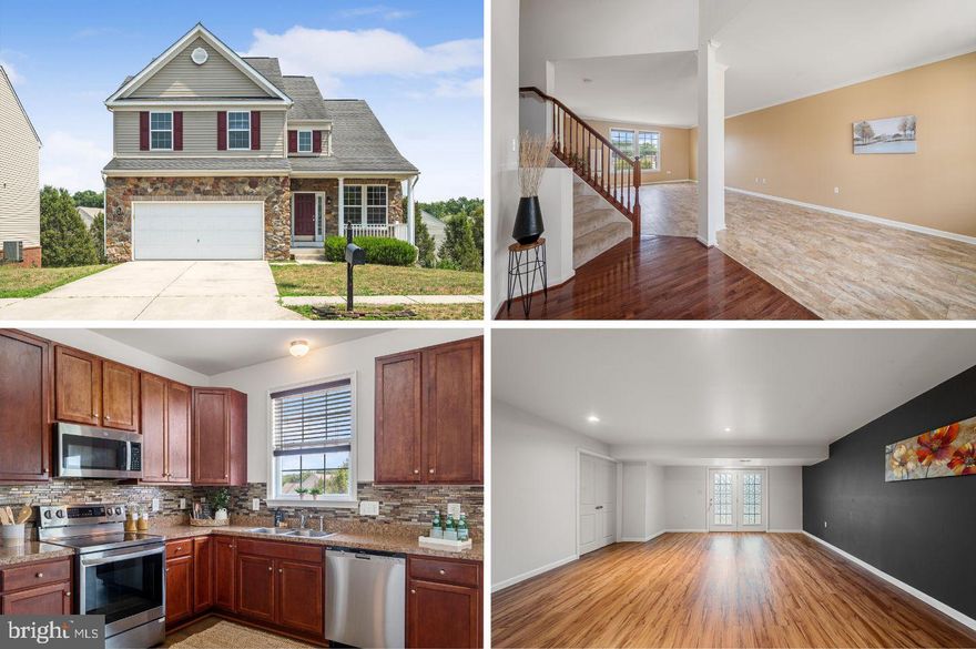 Open-concept home with easy access to everything you need! Built in 2010, this beautiful 4-bedroom Colonial is situated on a quiet dead-end street and has over 2,800 square feet of usable living space. The welcoming front porch leads to a two-story foyer with wood floors. The expansive living space includes multiple sitting areas complemented by an eat-in kitchen outfitted with newer stainless steel appliances, new flooring, and rich wood cabinetry. Adjacent to the kitchen is a convenient laundry area/mudroom (newer washer/dryer convey) that provides access to the attached 2-car garage. Ascending the staircase, you'll finda spacious primary suite with double doors, offering an ensuite bathroom with dual vanities, a separate shower, and a luxurious soaking tub. The walk-in closet provides ample storage for an organized wardrobe. 3 generously sized, freshly painted guest bedrooms and a full bath complete this level. Downstairs, the mostly-finished walk-out lower level affords abundant space for a recreation area, office, or home gym, with access to the backyard for outdoor enjoyment. There’s also room for extra storage and further customization by adding another bathroom. The home’s exterior features a sophisticated blend of stone and vinyl siding, plus the HVAC system has been recently updated for hassle-free comfort. Located in the desirable Gallery community, an established, sidewalk-filled subdivision close to lots of shopping, Interstate 81, and Route 9, this home is a must-see!