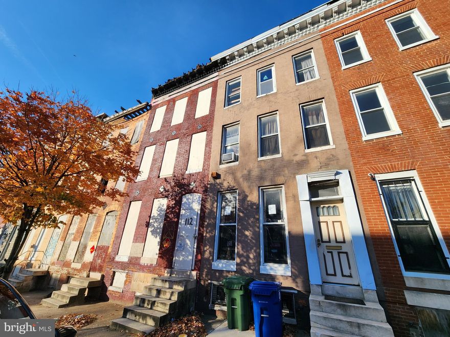 Bidding begins 11/19/2025 @ 10:00 AM. Bidding ends 11/21/2025 @ 11:20 AM. List Price is Suggested Opening Bid. Deposit: $5,000.00.

This three-story townhouse is located in the Carrollton Ridge neighborhood of Baltimore City. Residents can enjoy the nearby attractions such as Westside Shopping Center, Grace Medical Center, B&O Railroad Museum, West Baltimore MARC Station, & Carroll Park. The property is vacant. The property is easy access to US Route 40 (W Franklin St), a major traffic artery that connects to downtown Baltimore and I-95, making commuting and city access seamless.