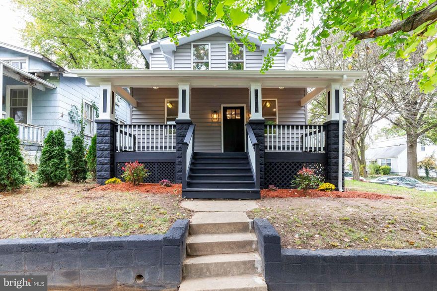 Stunning cottage transformation into a Craftsman beauty! This fully renovated three bedrooms three full bathroom corner lot property with front and back porch are sure to wow the senses of even the most discerning buyer! Custom gourmet kitchen with white shaker soft close cabinets, Stainless steel appliances, high-end Carrera quartz countertops.  Solid hardwood flooring throughout the entire home, Custom bathrooms with double vanities, luxury lighting package throughout the home, high-efficiency air conditioning and furnace.  Every detail was thought of in this gorgeous home from the elegant finishes to the wide-open layout. The home features a master suite and a junior master suite as well as a first-floor bedroom and first-floor full bathroom.