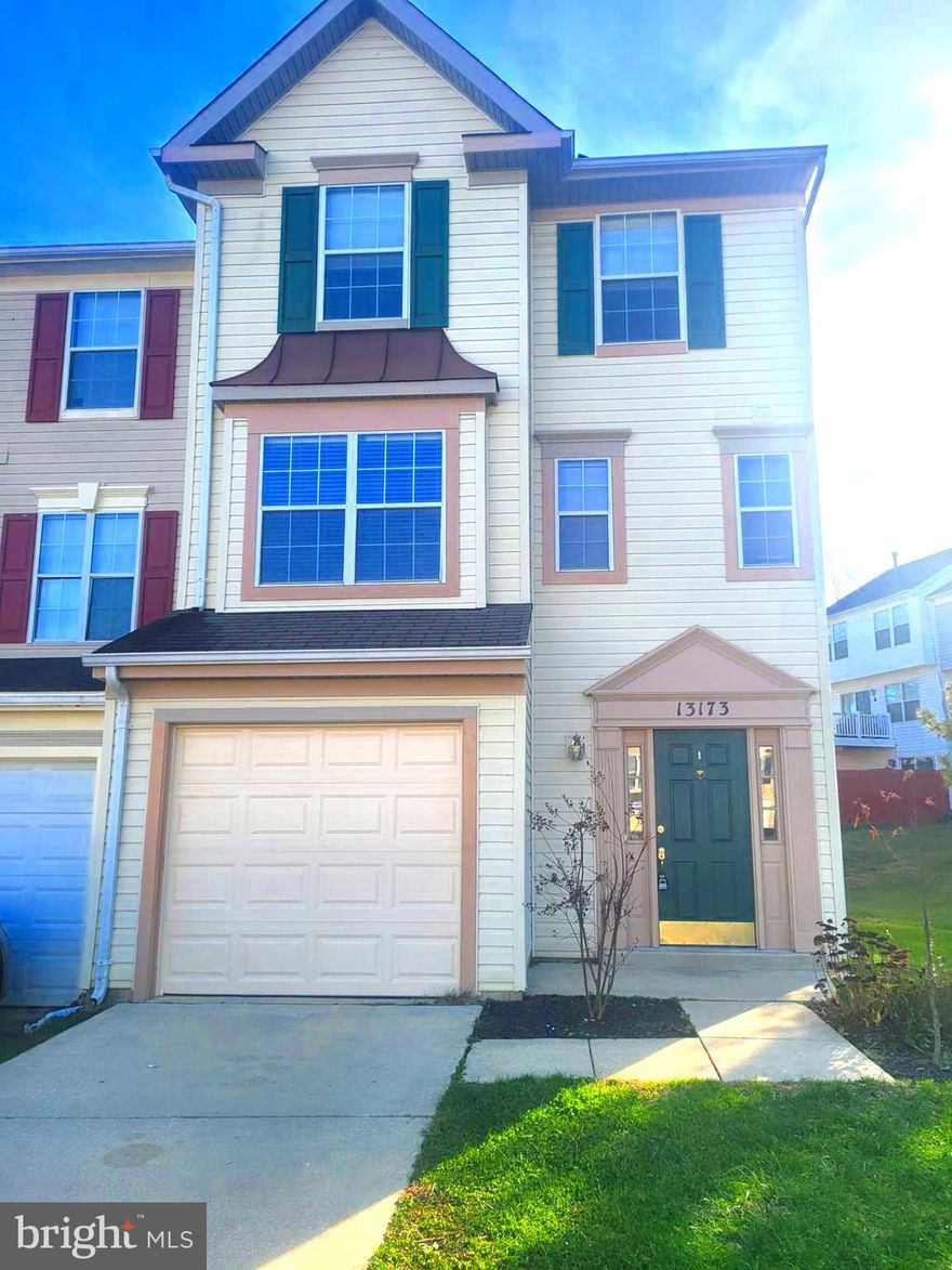 Lovely 3 bedroom townhome with 1.5 bathrooms End unit move in ready.  Freshly painted, Hardwood floors and Carpeting with family room & Deck.  This townhome has a garage and driveway. Well taken care of townhome with washer & Dryer.  Good credit and rental history required.