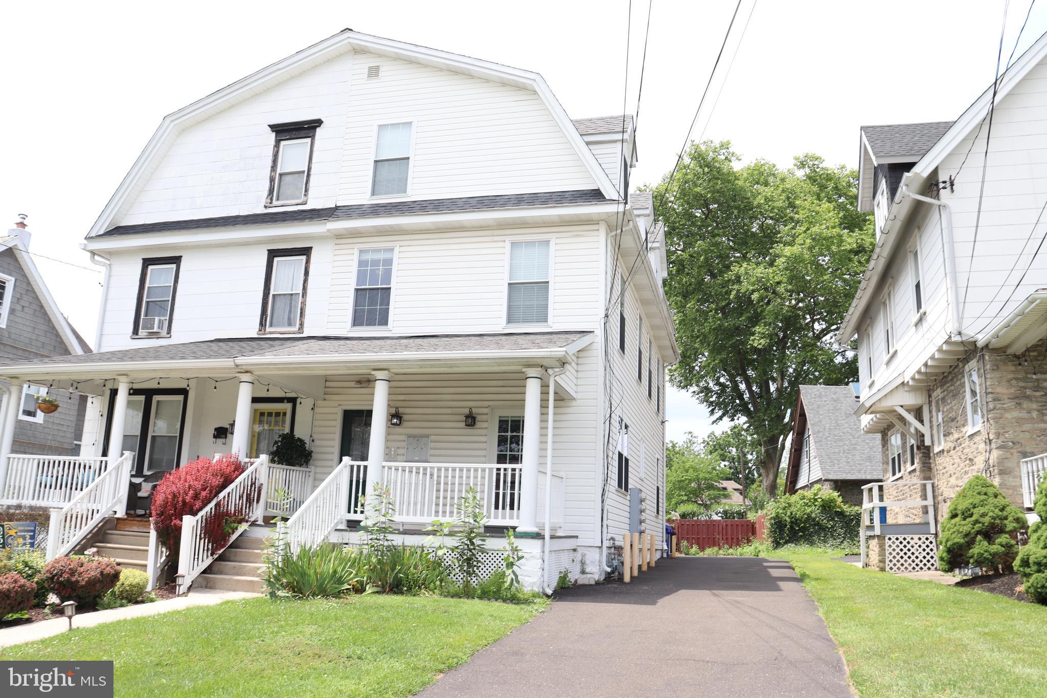 Excellent opportunity to own a beautifully maintained, fully updated three-unit multifamily property in the heart of Glenside, PA. This property offers unmatched convenience, just a two-minute walk to the Glenside train station, making commuting to Center City Philadelphia simple and highly appealing to tenants. Everything was completely redone in 2011, and the building has been very well maintained since, leaving nothing to do but collect rent or move in and enjoy. Each unit is separately metered for gas and electric, providing straightforward utility management for investors or owner-occupants. The seller currently pays for water, sewer, trash, lawn care, and snow removal, with all expense documentation to be uploaded this coming week for complete transparency.
The building offers two spacious one-bedroom units, both currently on month-to-month leases. The first-floor unit is a two-bedroom layout; while the bedrooms are a bit modest in size, it's flexible enough to serve as a traditional two-bedroom or a one-bedroom plus home office, with the second room able to accommodate a single bed. This unit has an expected rental value of approximately $1,400 per month and could be perfect for an owner-occupant looking to offset expenses with tenant income or as a solid addition to any investment portfolio.
Inside, everything is in excellent shape, reflecting the pride of ownership and ongoing maintenance. The basement is well-organized with secure storage cages for tenants, adding valuable amenities rarely found in similar properties. The first-floor two-bedroom unit also enjoys its own covered porch, offering appealing private outdoor space. Parking is no problem, with a private driveway accommodating three cars (one for each unit) and plenty of additional on-street parking available with a local permit.
Located in desirable Glenside, this property benefits from a vibrant, walkable neighborhood known for its welcoming community and small-town feel. Just steps from shopping, cafes, restaurants, and the charming Keswick Village area, home to the historic Keswick Theatre, boutique shops, and local events year-round. Glenside’s reputation for excellent schools, established tree-lined streets, and strong sense of community make it one of Montgomery County’s most sought-after locations for both renters and homeowners alike.
This is truly a turnkey investment or a perfect live-in opportunity in one of the area’s best locations. Don’t miss the chance to own this exceptional property in Glenside.
