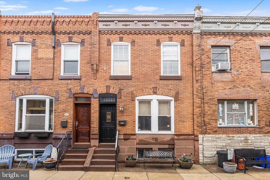 Beautifully updated and move-in ready home in the heart of Girard Estates! Step into a bright and inviting living and dining space with hardwood floors and great natural light. The kitchen features stainless steel appliances, granite countertops, and a newer dishwasher (2018), plus a great view of the private backyard—perfect for entertaining or relaxing.

Downstairs, the finished tiled basement offers extra living space, a half bath, recessed lighting, laundry area with washer/dryer, full pantry with shelving, and extra storage. New HVAC and water heater installed in 2018.

Upstairs you'll find two spacious bedrooms and a fully renovated full bathroom with updated tile and a sliding glass shower door.
Great location—just steps to SEPTA, the Broad Street Line, East Passyunk Ave, and Stephen Girard Park.