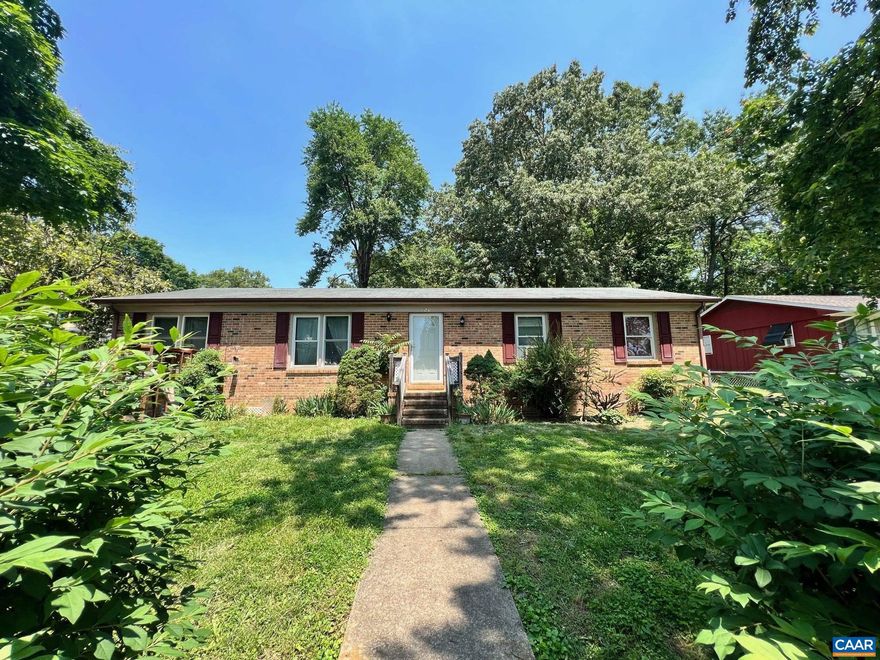 On this unique double driveway corner lot lies a 3 bedroom 2 full bathroom ranch; located just up 29 North near the airport. Conveniently sitting just minutes from Target, Harris Teeter, and Starbucks. The home is only 15 minutes from UVA and downtown Charlottesville. Great value home awaiting the perfect buyer to give it some TLC.