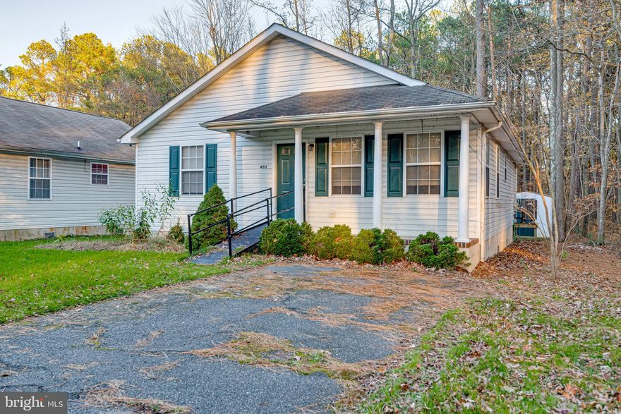 BRAND NEW PRICE! Great Opportunity to Own One Level Living in Grasonville.  This home has 3 Bedrooms with 2 Full Baths.  Open  Kitchen with Dining Area.  Large Living Room.  Separate Laundry Room  with Storage.  Shed Outside and it Backs to Trees.  HSA Home Warranty is included with this Purchase.  This Home just Needs some TLC.  Property Being Sold AS IS.