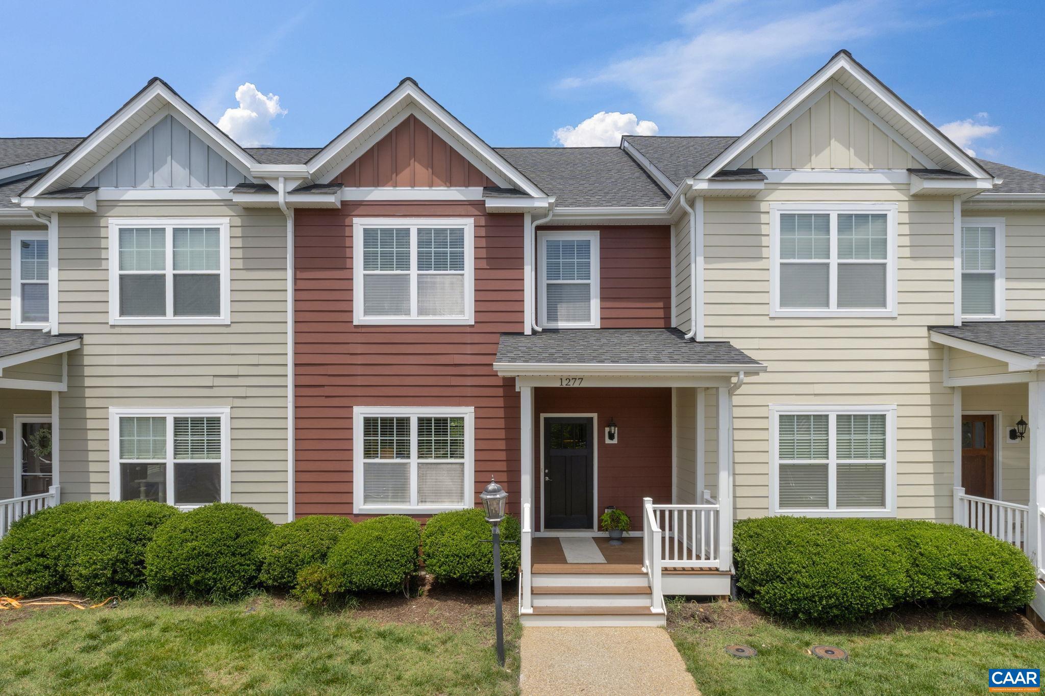 Quietly tucked away in the Haden Place neighborhood, this 3 BR, 2 � bath low-maintenance townhome lives like a single-family home. New quartz countertops, new carpet, new refrigerator, and a freshly painted interior. Desirable Western Albemarle location which adjoins Old Trail on the downtown Crozet side, making it truly walkable to dozens of restaurants, coffee and the library. Park in front with main level entry or in rear-loading garage. Large kitchen featuring new quartz counters, espresso kitchen cabinetry, stainless appliances and beautiful hardwood floors. Enjoy morning coffee from the rear deck overlooking green space. Upstairs 3 BRs/2 full baths & laundry, with beautiful mountain views from the primary suite overlooking the courtyard. Unfinished basement provides plenty of storage or future expansion. Area maintenance, trash & lawn care taken care of by the HOA, making this a turnkey investment property or primary residence.,Formica Counter,Maple Cabinets,Wood Cabinets
