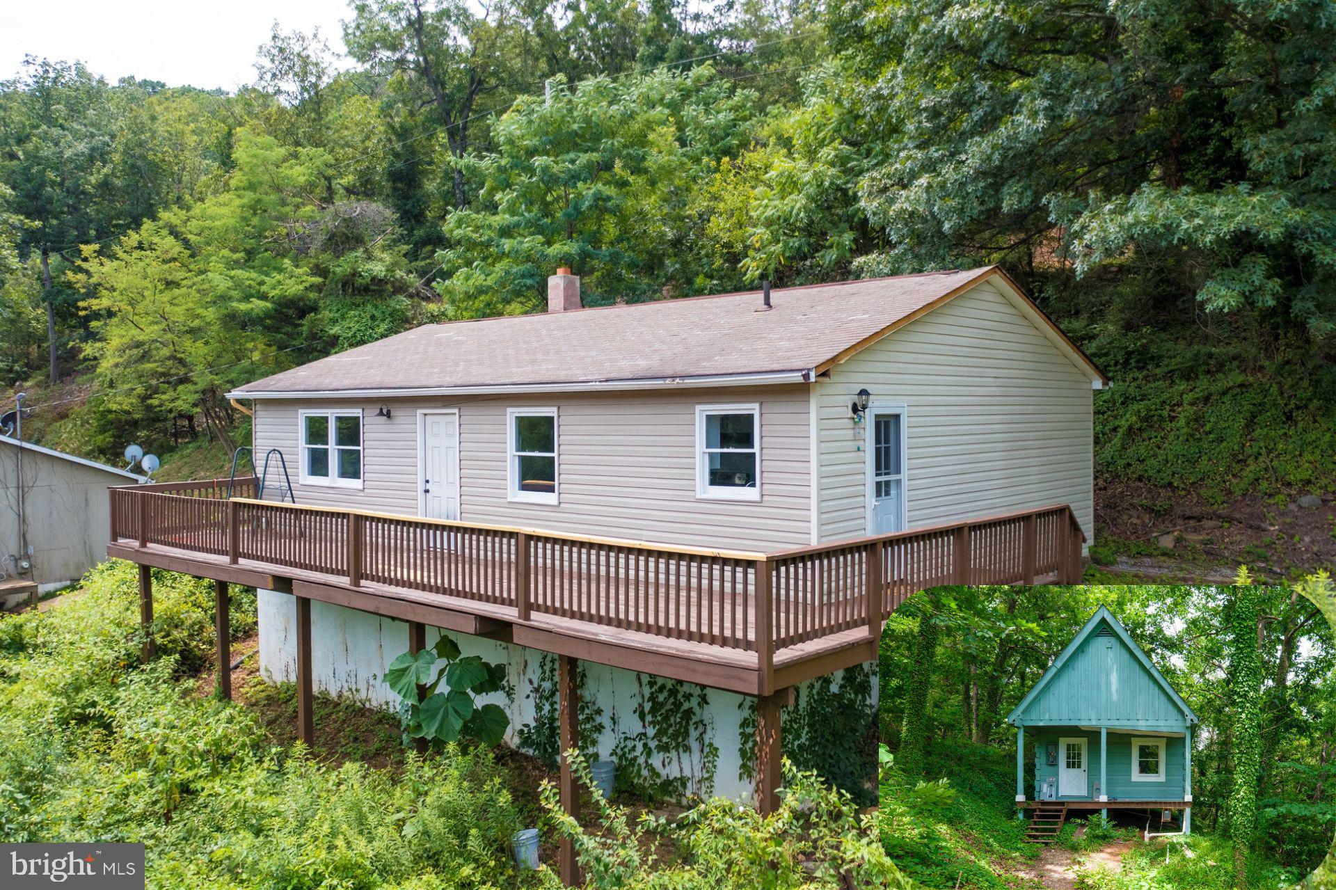 Located in the heart of Front Royal, VA, this unique property boasts stunning mountain views in a private yet accessible location just minutes from I-66. Featuring a main home and a separate cabin, this property offers a variety of possibilities, including rental income, a guest house, or a multi-generational living arrangement. Enjoy the serene setting while being close to modern conveniences.