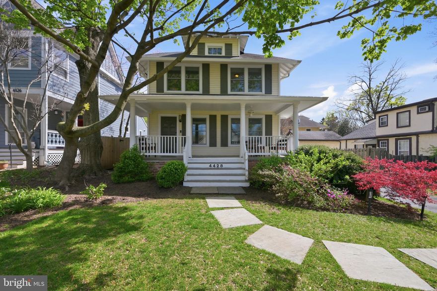 Professional photos to come 4/10.  Nestled on a 5,750-square-foot flat lot in the coveted Town of Chevy Chase, this charming 1923 Colonial seamlessly blends timeless character with modern updates in an unbeatable location. A welcoming front porch sets the tone, inviting you inside to thoughtfully designed living spaces ideal for both everyday living and entertaining.

The main level features a gracious living room that flows effortlessly into the dining area and a recently renovated chef’s kitchen, complete with quartz countertops, stainless steel appliances, and a peninsula perfect for casual dining and gathering. A cozy family room with a wood-burning fireplace and access to the side deck provides the perfect retreat, while a convenient powder room completes the level.

Upstairs, you’ll find three well-proportioned bedrooms and two full baths, including a generous primary suite with large closets and a private en-suite bath. Pull-down attic access from the hall offers additional storage options.

The lower level adds versatility with a recreation room, laundry area, and ample storage space. Outside, the flat, fenced rear yard is ideal for play or entertaining and is complemented by a deep garage and driveway parking for up to three cars.

Perfectly positioned just steps from Trader Joe’s, Target, Metro, and the vibrant shops and restaurants of downtown Bethesda, this home offers the best of suburban charm with urban convenience.