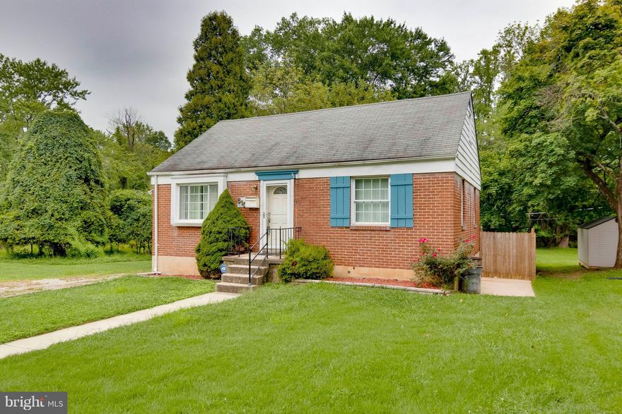 Come in and learn about this wonderful neighborhood. Motivated seller has lowred the price to $199,000 plus a $5000 seller credit and a home warranty.  Property is being sold "as is".  Adorable Cape Cod in beautiful location.  Freshly painted; new carpet; new digital locks front and back;  new kitchen cabinets, dishwasher, microwave, and backsplash. Stainless appliances, granite counters, tile backsplash. Great lower level tiled family room in addition to lots of storage and workshop area.  Attic completely finished - could easily be 2 bedrooms. Heat pump for heat and central air.   Backs to trees with Sudbrook Park to the left. Level fenced yard-private. Great location!