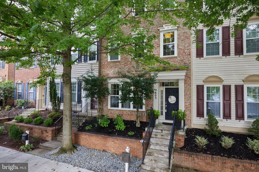 OFFER DEADLINE: Tuesday, Aug 15th at 2pm. 
Lovely brick townhome in the sought-after neighborhood of Lakelands with tons of upgrades!  Large windows create an abundance of natural light (all replaced in 2021/22). Gorgeous hardwood floors throughout the entire home and crown molding on the main level.  Open concept on the main level with a gourmet kitchen with stainless appliances, granite countertops, a center island, a wine fridge, and tons of cabinet space (all updated in 2018).  Mantle and gas fireplace, flanked on either side by dining and living areas.  There is also a powder room on this level, remodeled in 2023.   Open staircase leading to the 2nd level's primary bedroom with a custom closet (2023) and an ensuite with dual sinks, a soaking tub, and a tiled shower and a second walk-in closet, as well as a 2nd bedroom or office space.  The top level boasts two more bedrooms, a jack-and-jill style bathroom, and an additional open sitting area perfect for reading, a play area, or a home office. Private fenced backyard with brick patio,  grass area, and detached 2-car garage.  Additional upgrades include a new hot water heater (2019) and upgraded light fixtures throughout.  Family-friendly community with outdoor pool, playground, clubhouse, fitness center, and walking distance to the many shops/restaurants at Kentlands Market Square.
$500 discount if the preferred title company, Shulman Rogers is used.