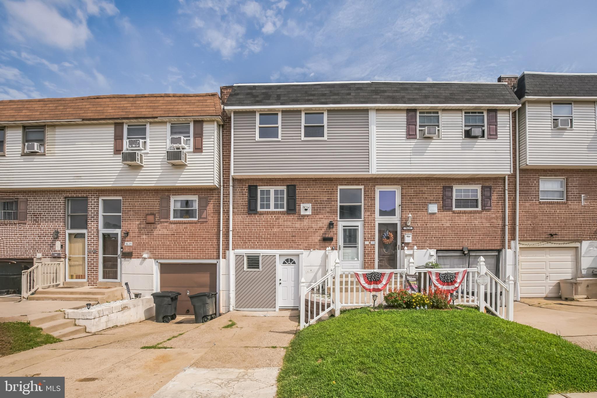 Welcome home to 3631 Whitehall Lane! This beautifully updated interior row townhouse combines modern style with classic comfort. Featuring 3 spacious bedrooms and 1.5 bathrooms, the home has a warm and inviting layout with thoughtful upgrades throughout. The living room showcases a built-in fireplace and sliding doors that lead to a brand-new deck overlooking the fenced backyard—perfect for relaxing or entertaining. The fully updated kitchen shines with two-toned cabinets, stainless steel appliances, ample counter space, and abundant natural light. New seamless flooring flows throughout the main living space, creating a bright and cohesive feel. Downstairs, the fully finished basement offers recessed lighting, brand-new wall-to-wall carpeting, a conveniently located powder room, and plenty of space for a home theater, playroom, or office. This move-in-ready home offers the best of indoor and outdoor living in a fantastic location! close to shopping, restaurants, parks and more.